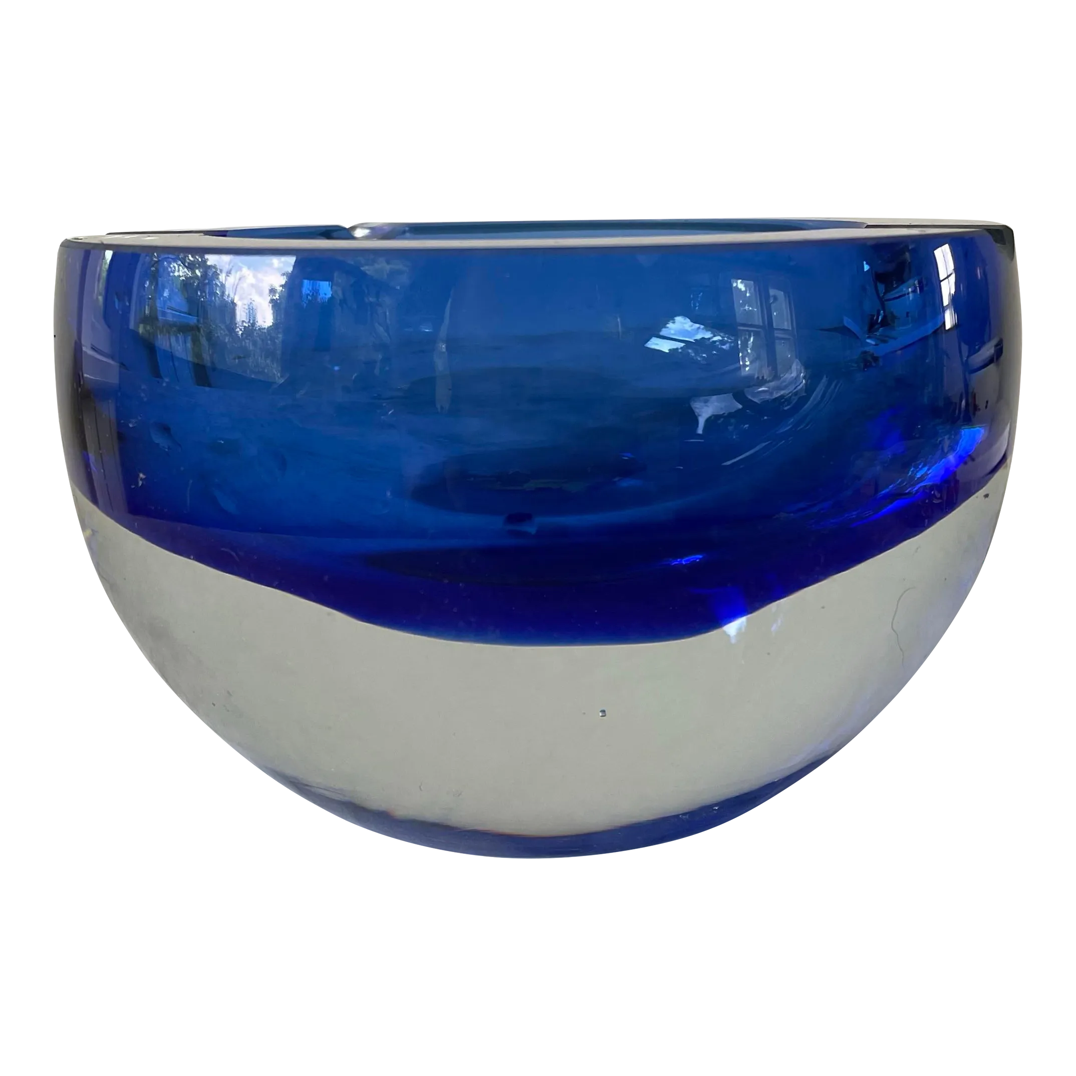 その他 Vintage Vetri Murano Sommerso Ashtray Vintage Murano Sommerso Glass Ashtray Flavio Poli Faceted
