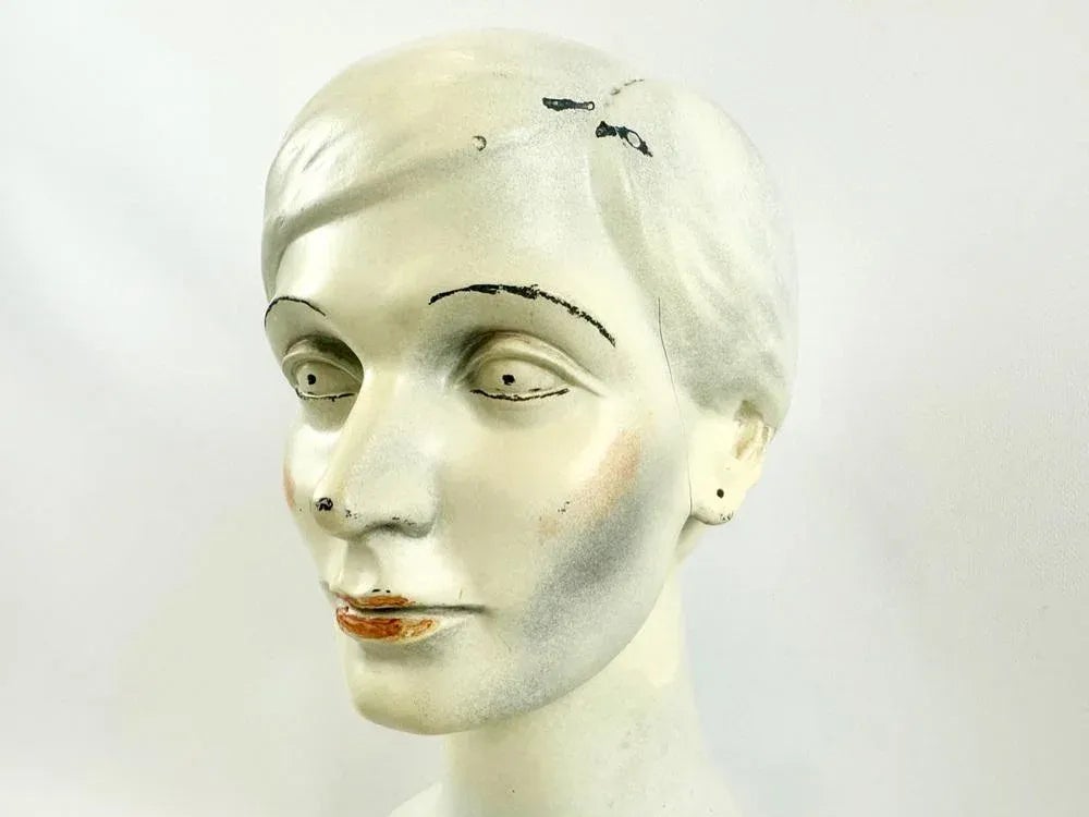 Mid-Century Female Head Mannequin Sculpture, 1950s | Chairish