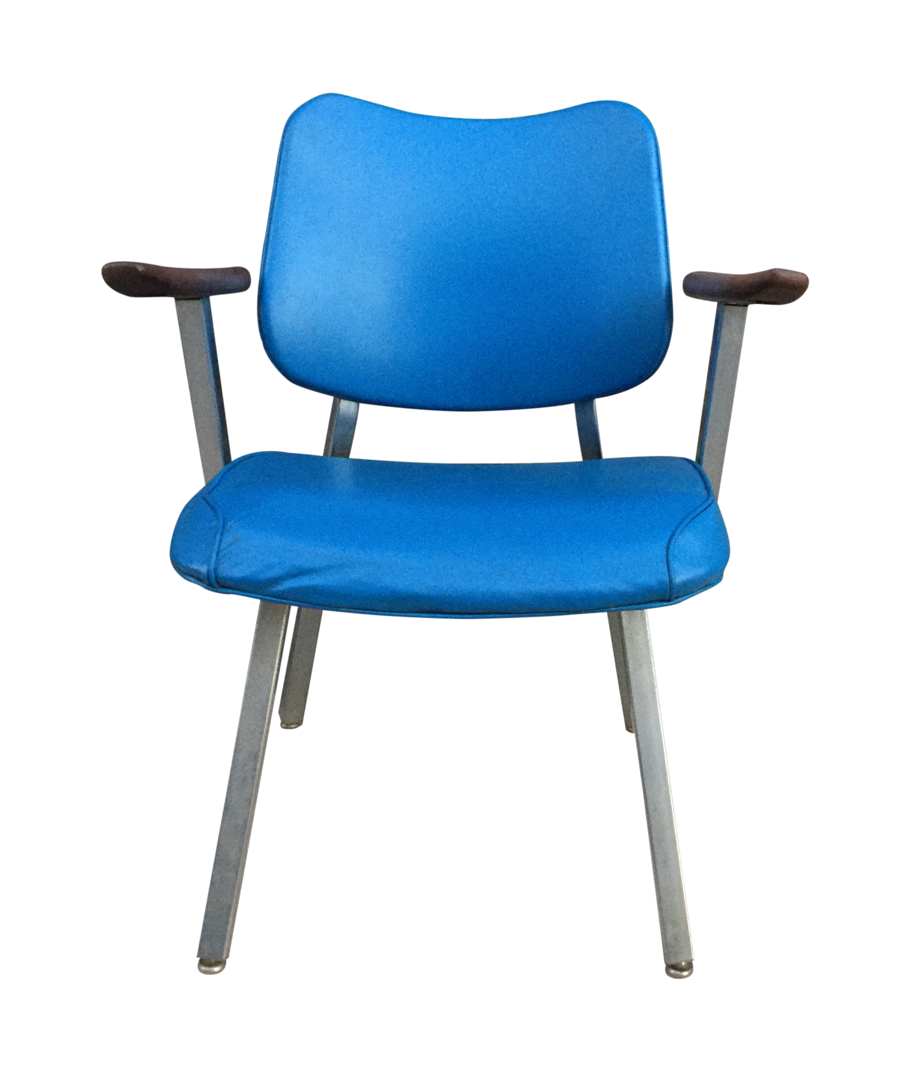 Inter Royal MidCentury Blue Vinyl Office Chair Chairish