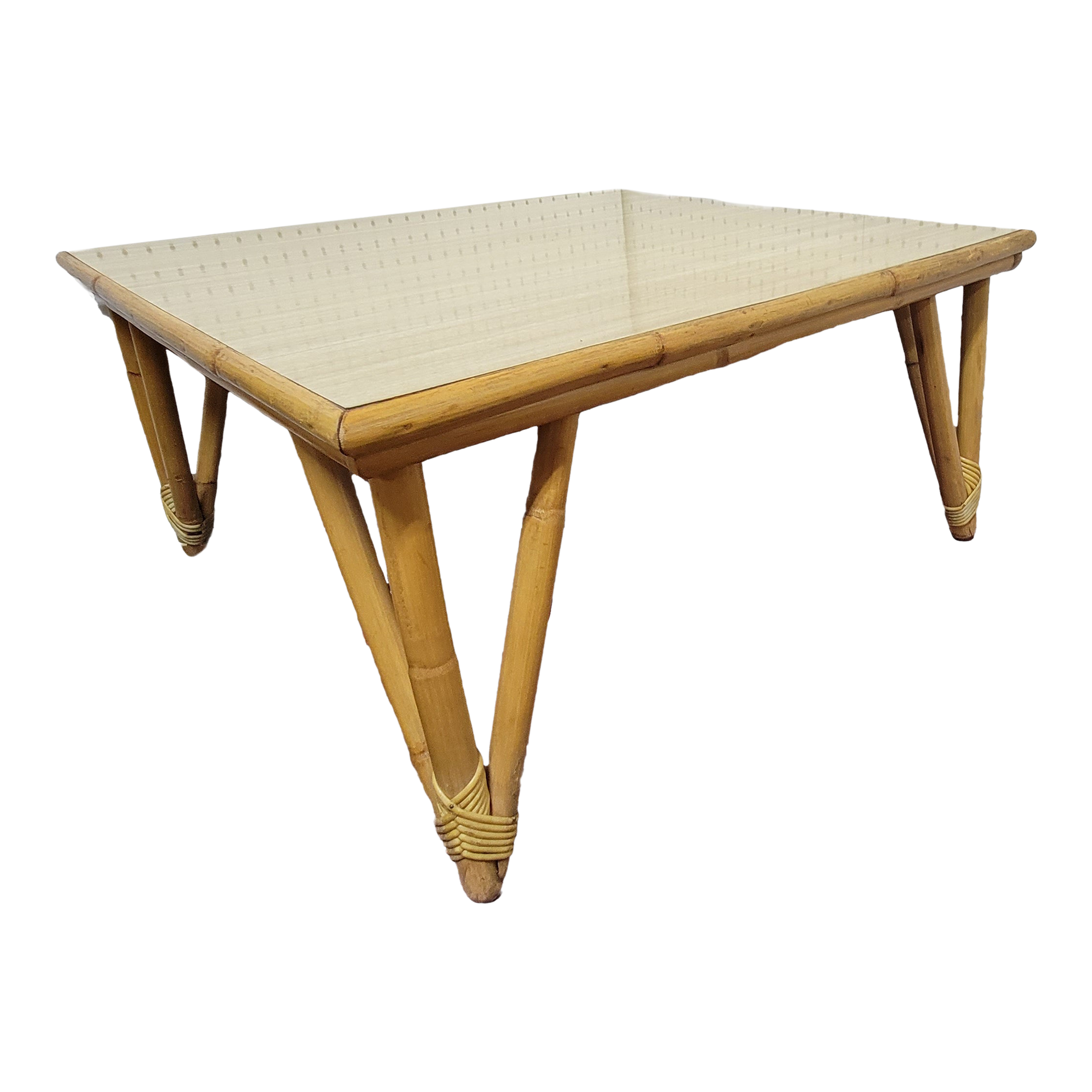 Large square online rattan coffee table