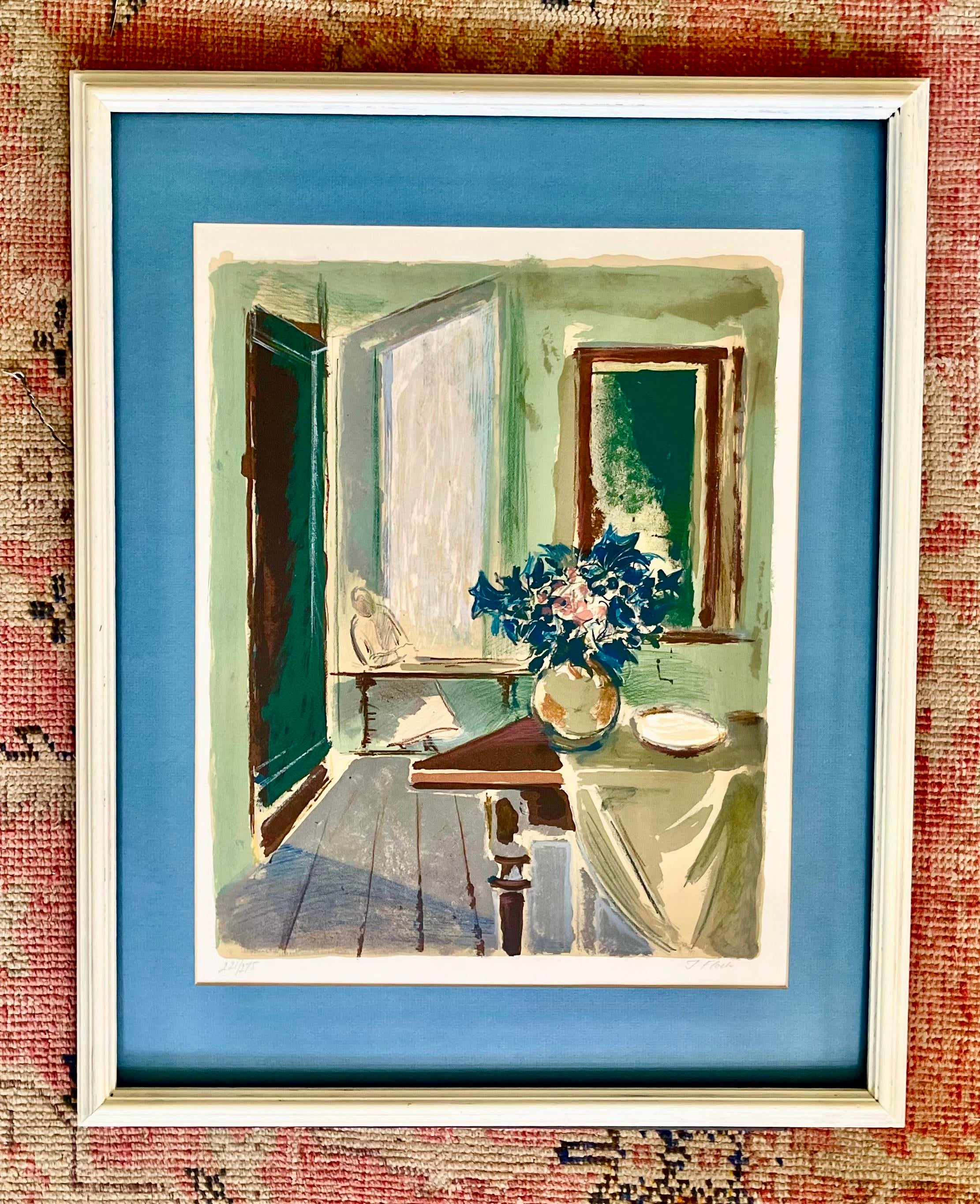 洋書 LIVING IMAGES by Polge (Signed) Josef Floch (1895-1977) Modernist Signed Still Life Lithograph