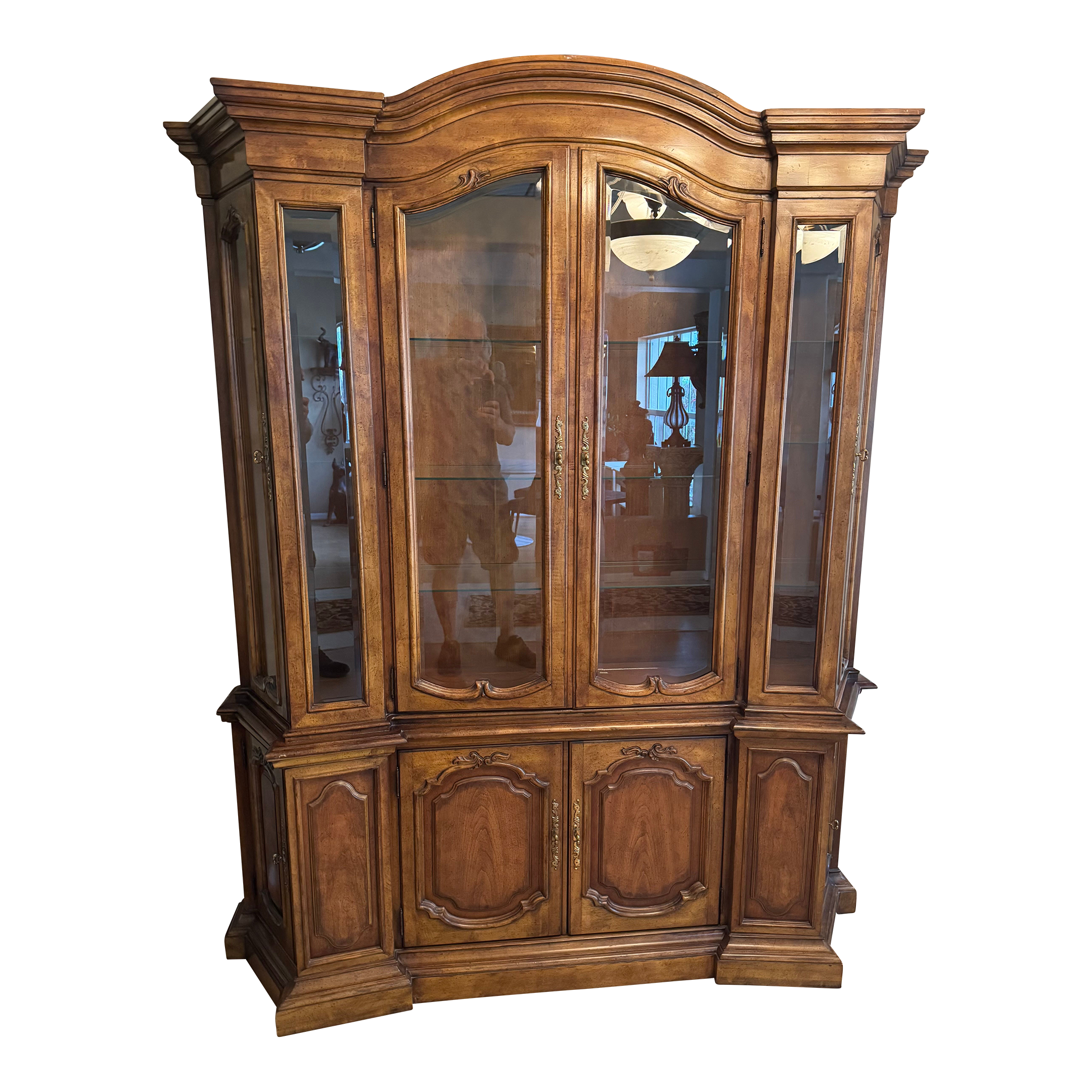 【TENNY THE MAN】フランス製　アンティーク　ビンテージ　陳列 1980s Drexel Heritage French Provincial Dining China Cabinet