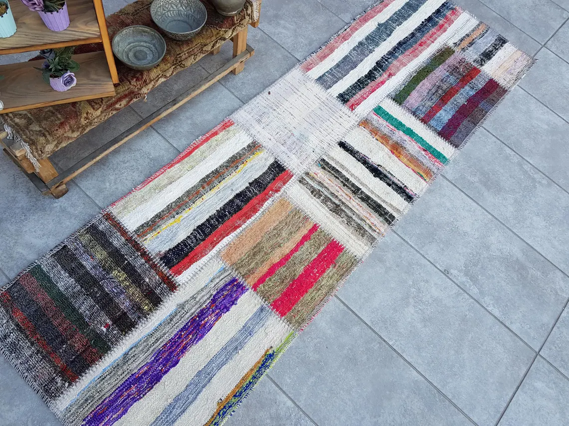 Off White Neutral Vintage Rug