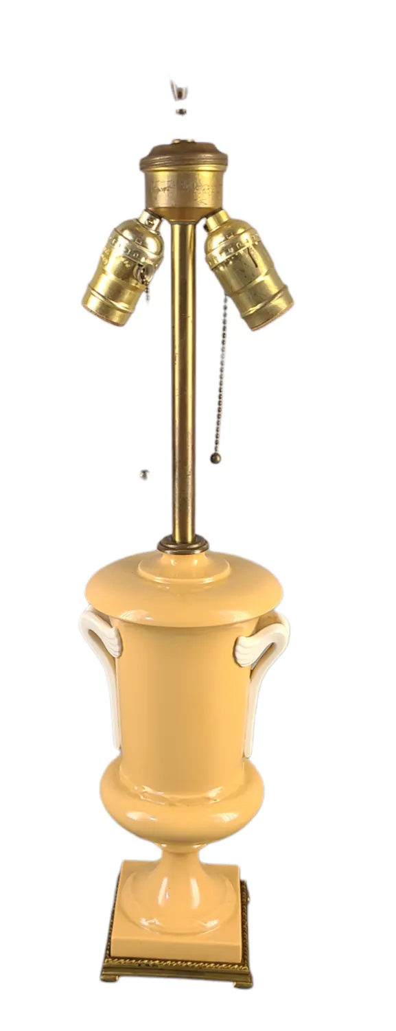 Vintage Lenox Unusual Sand Color Porcelain Neoclassical Urn Dav-Art Table Lamp main image 2
