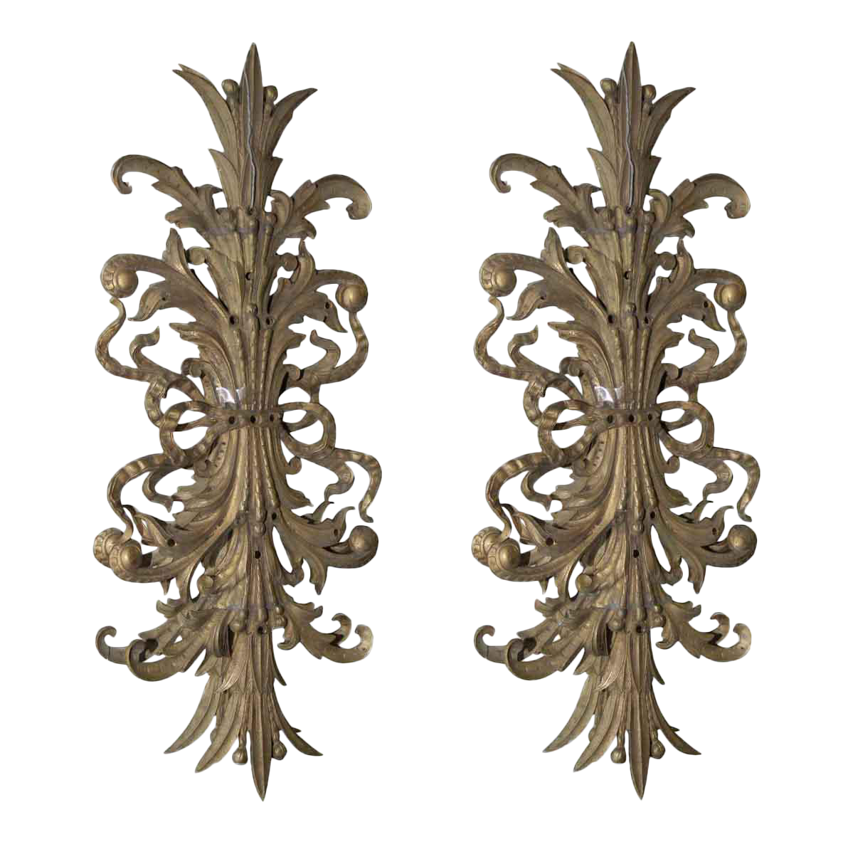 French Bronze Wall Art Decorations a Pair Chairish