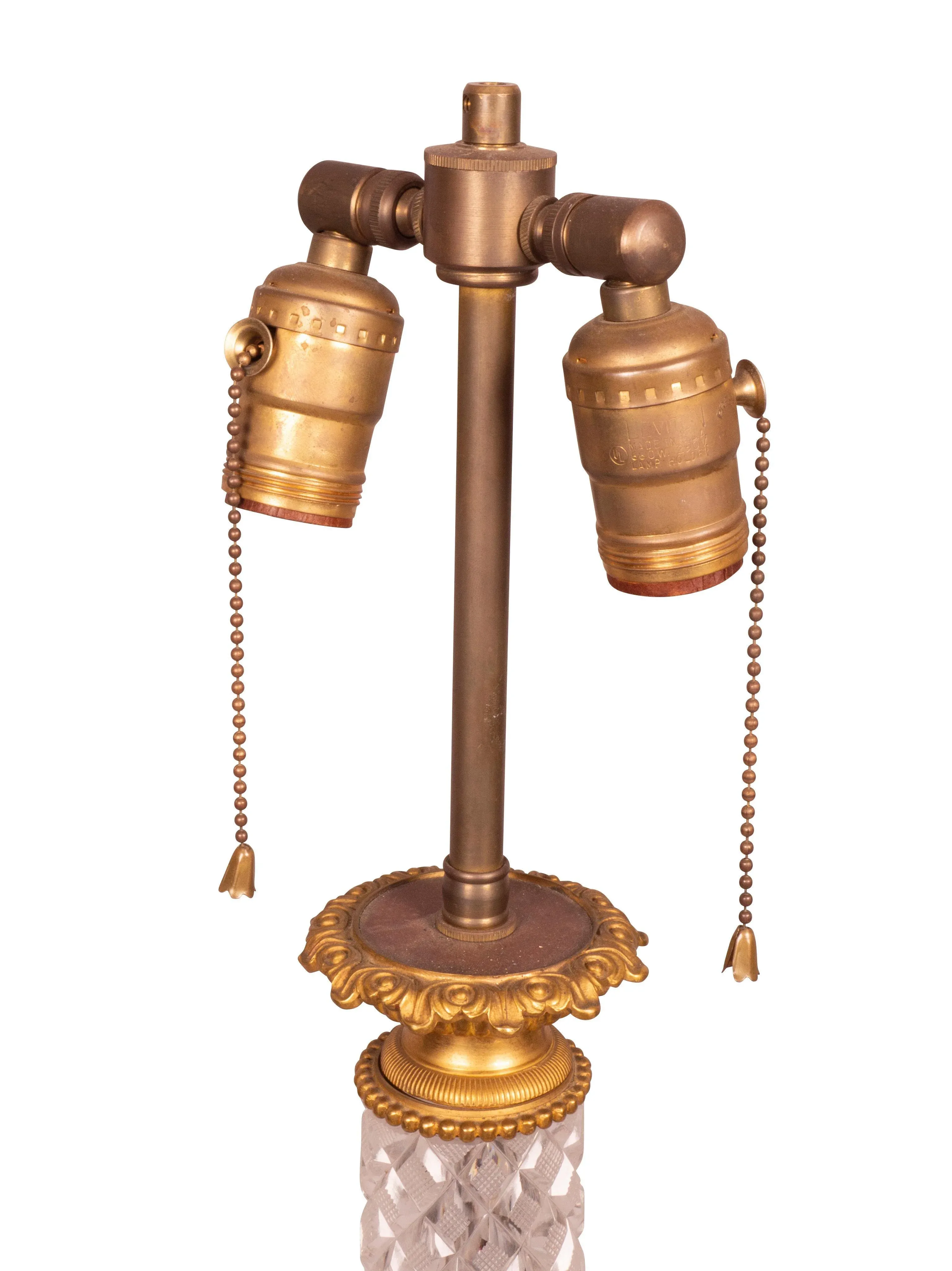 Baccarat Style Cut Glass and Bronze Mounted Table Lamp main image 7