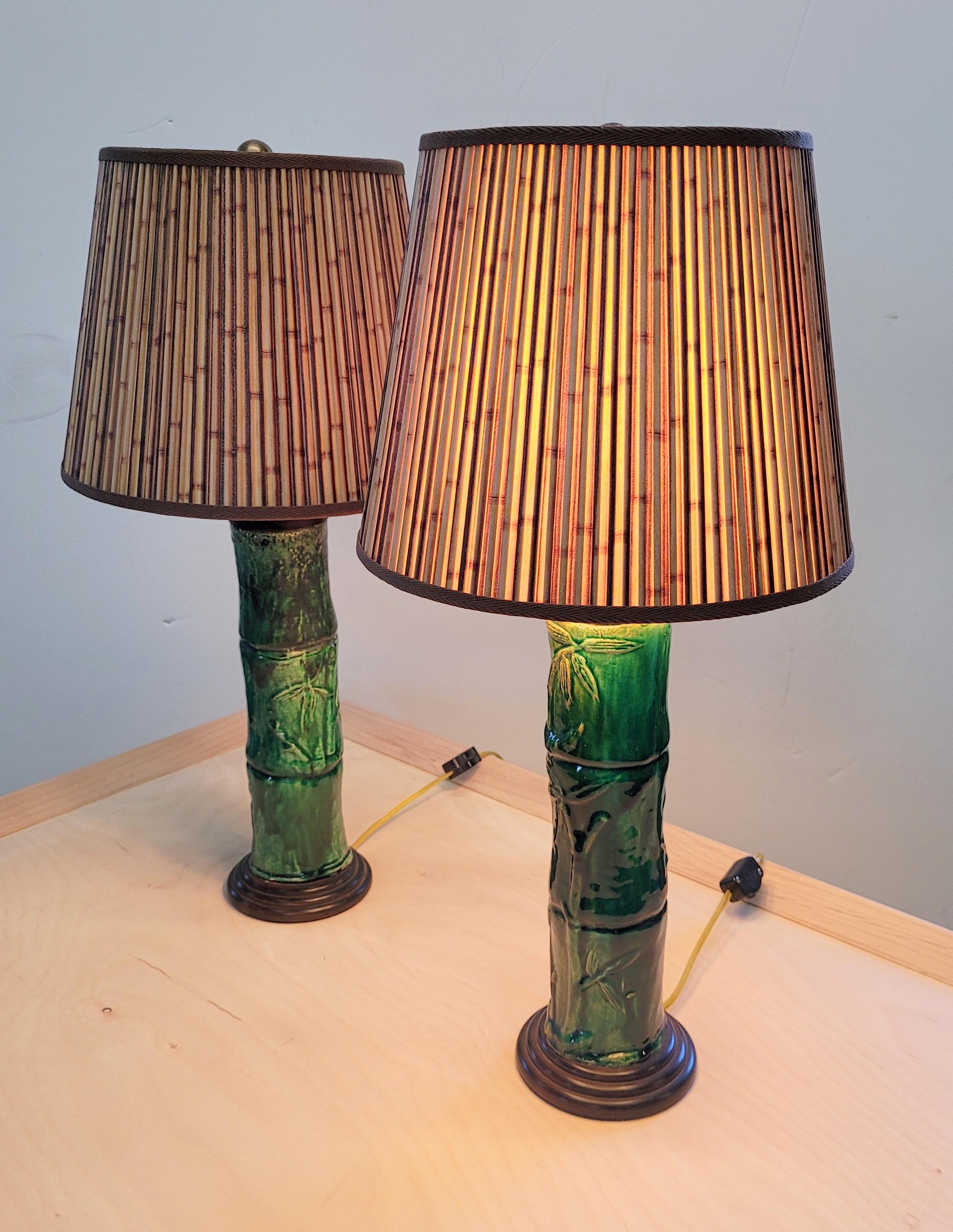 Vintage top bamboo lamp