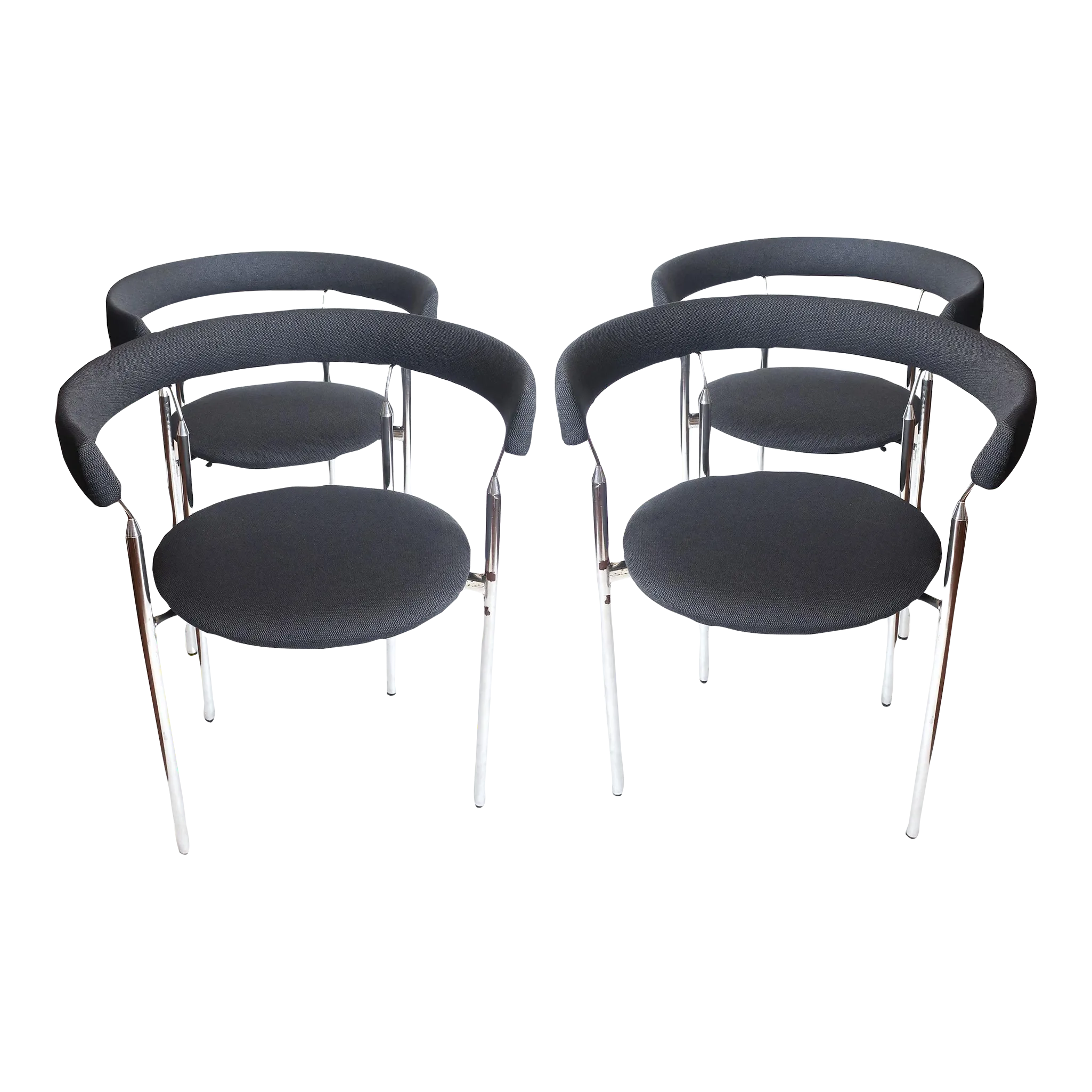 1960s Rondo Chairs by Jan Lunde Knudsen for Sorlie Mobler - Set of
