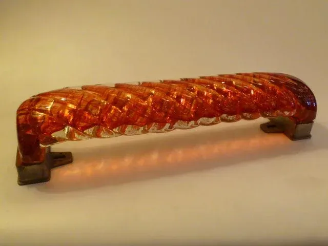 1950s Vintage Italian Large Venini Rope Form Door Handle Murano
