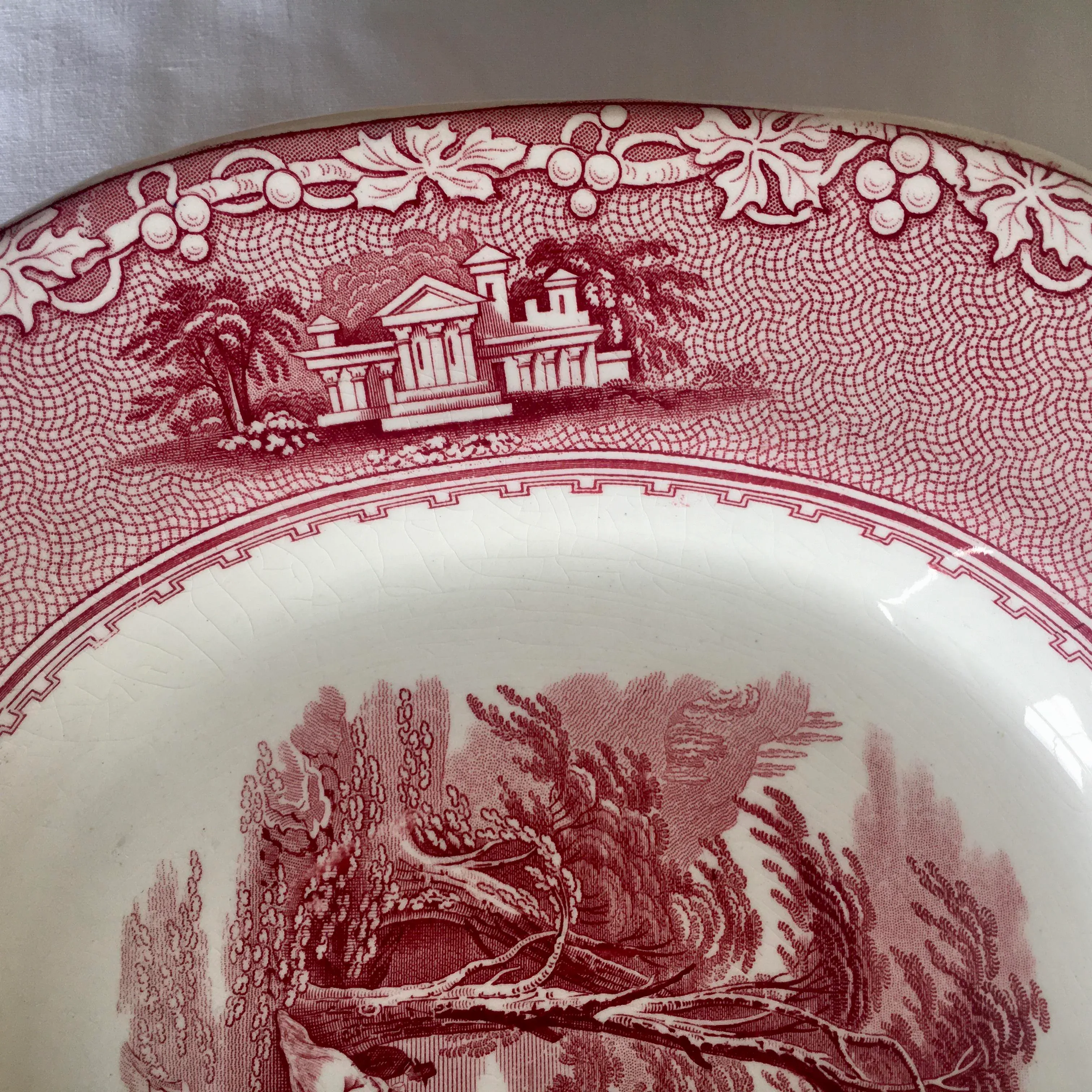 1834 Jenny Lind 1795 Pattern Staffordshire Platter/Dish | Chairish