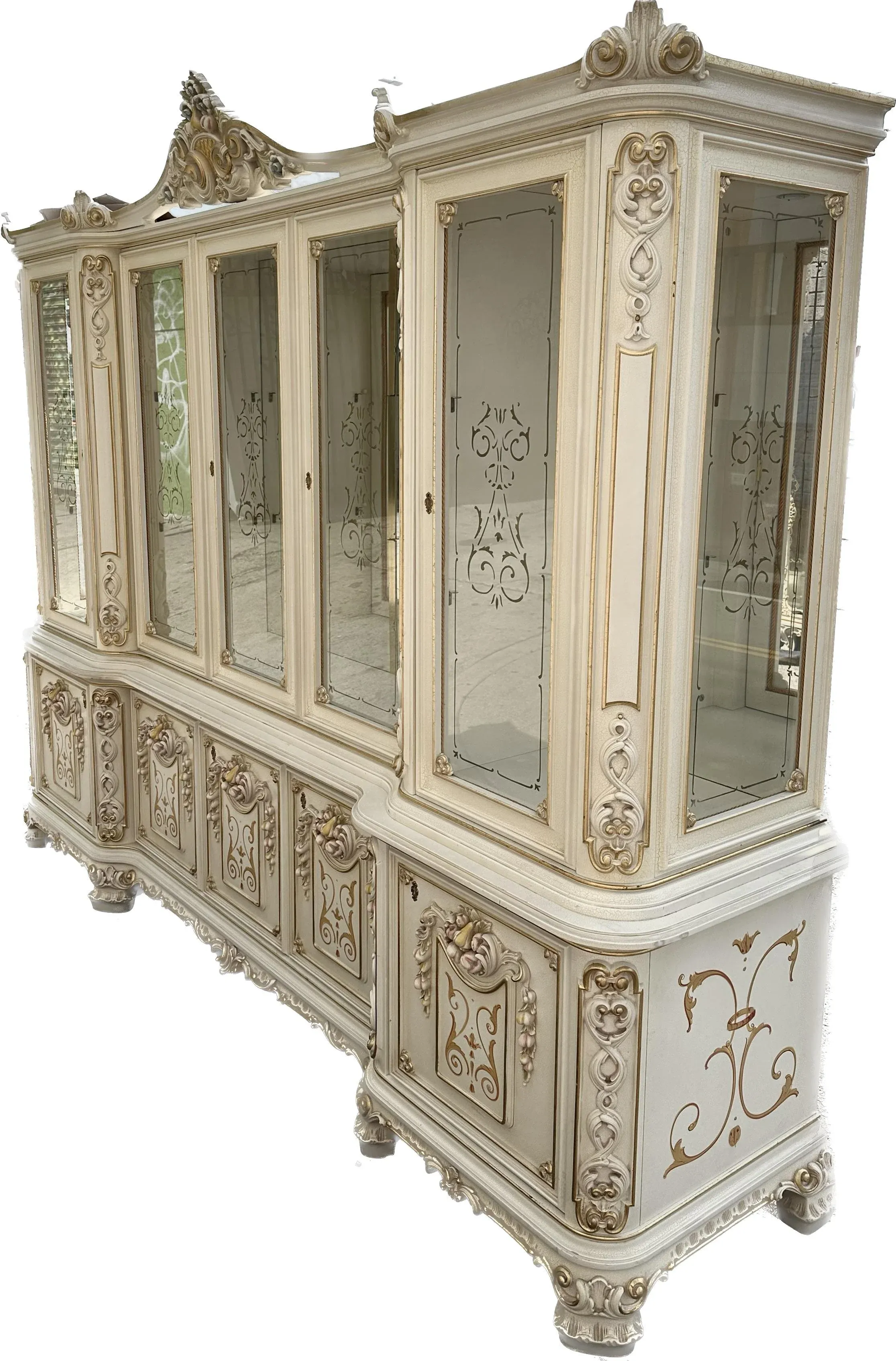 GMDNS105 ○ SILIK / シリック lo stile di cla Italian Silik Brand Dining Rooms Display China Cabinet | Chairish