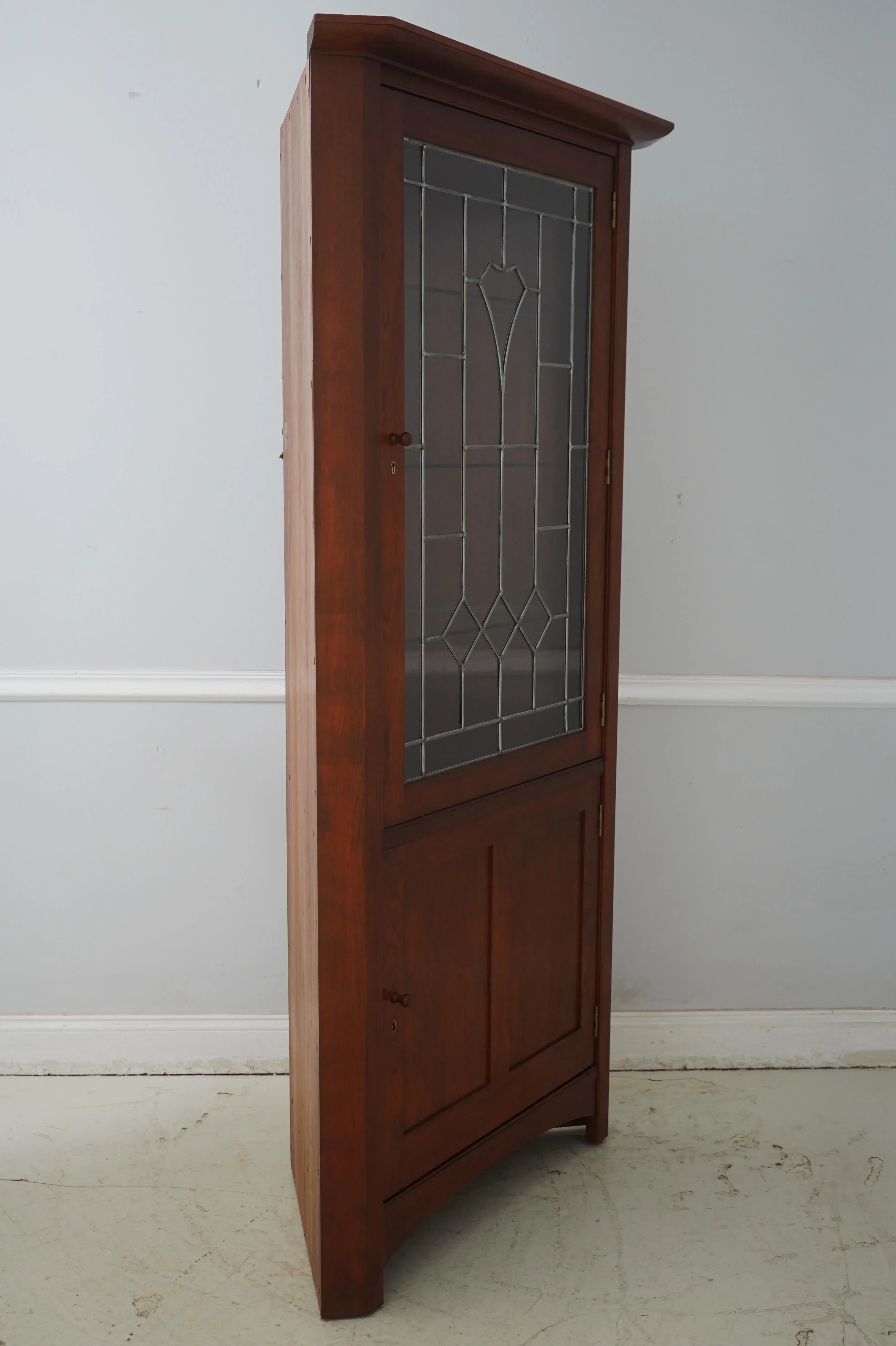 Stickley Arts & Crafts Mission Cherry Corner Cabinet