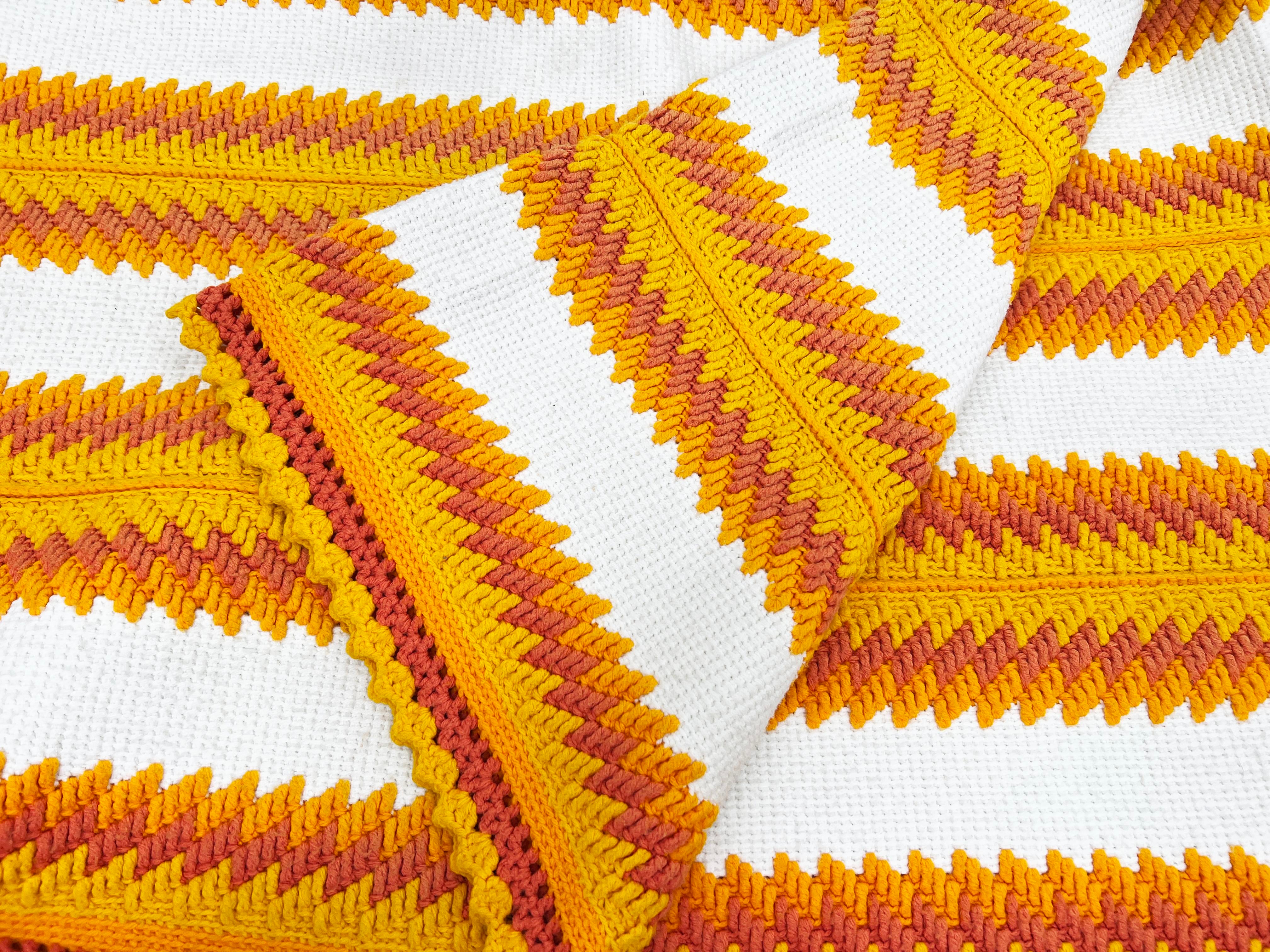 Orange and white blanket hot sale