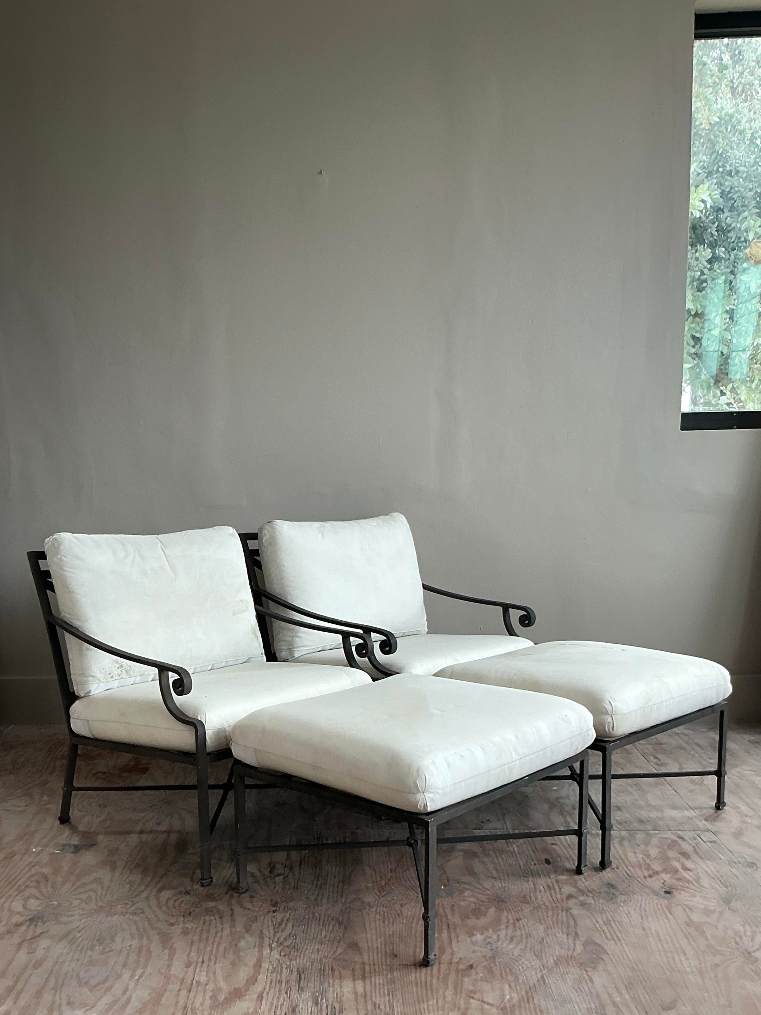 Vintage Regency Brown Jordan “Venetian” Lounge Chairs With