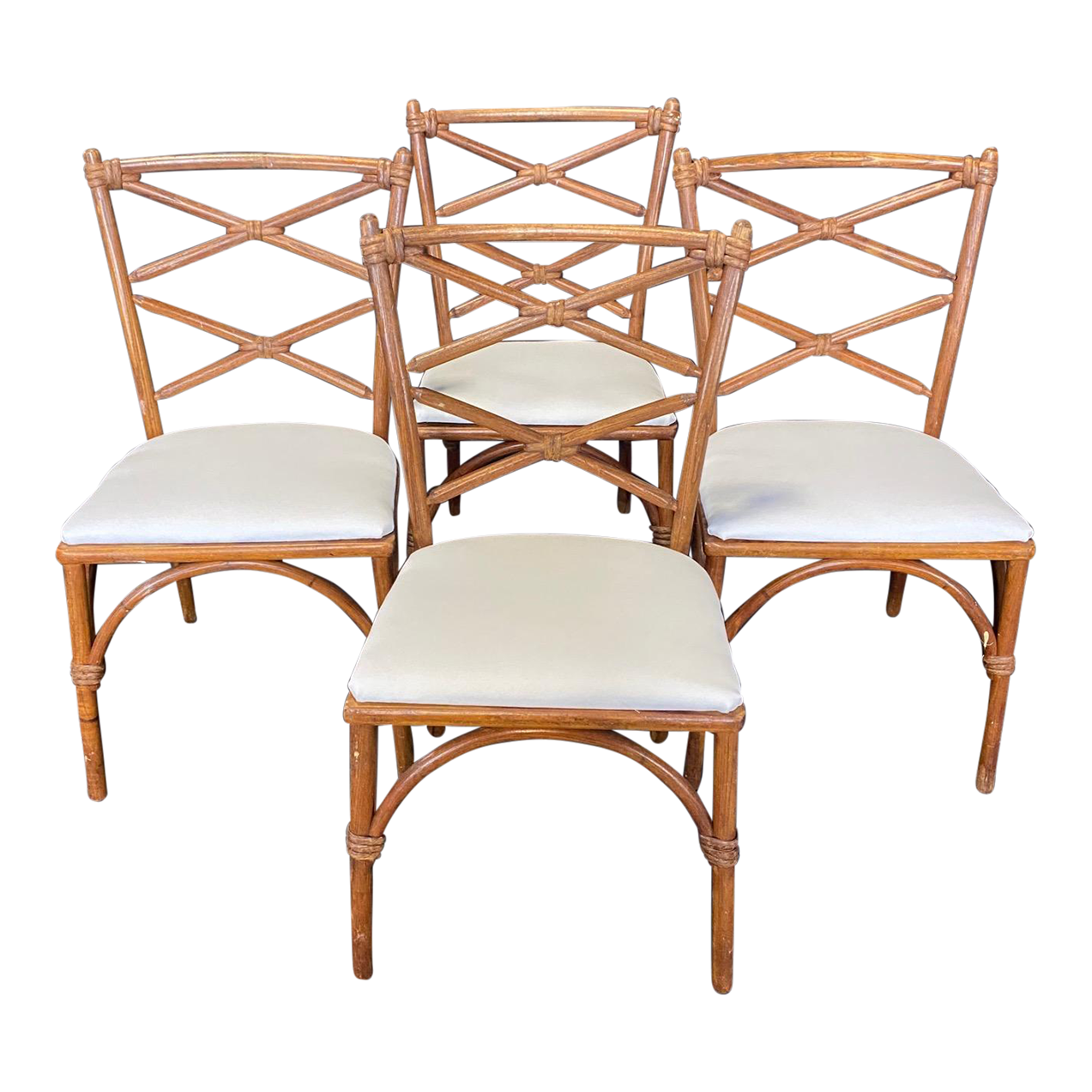 Vintage Heywood Wakefield Faux Bamboo Dining Chairs Set of 4 Chairish