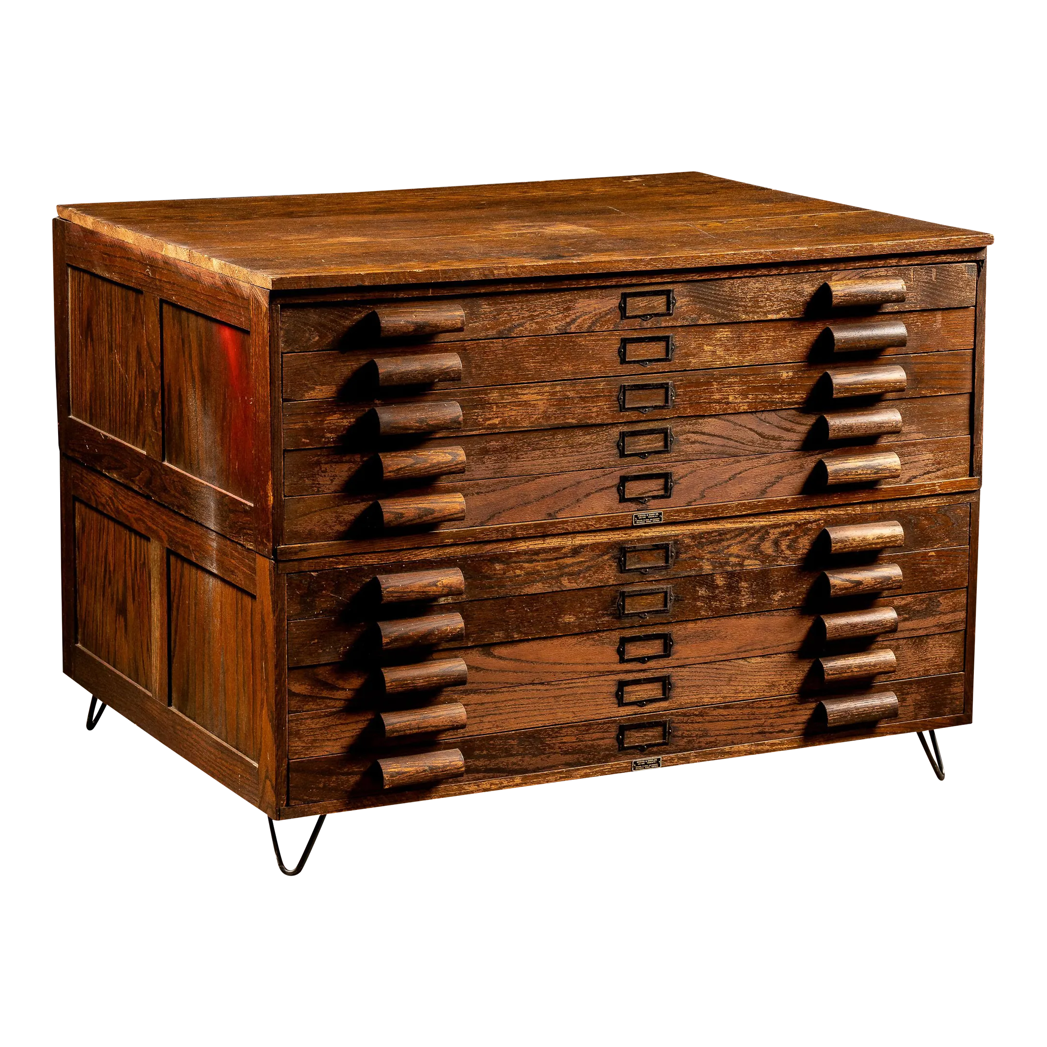 Early 20th Century Double Stack Flat File | Chairish