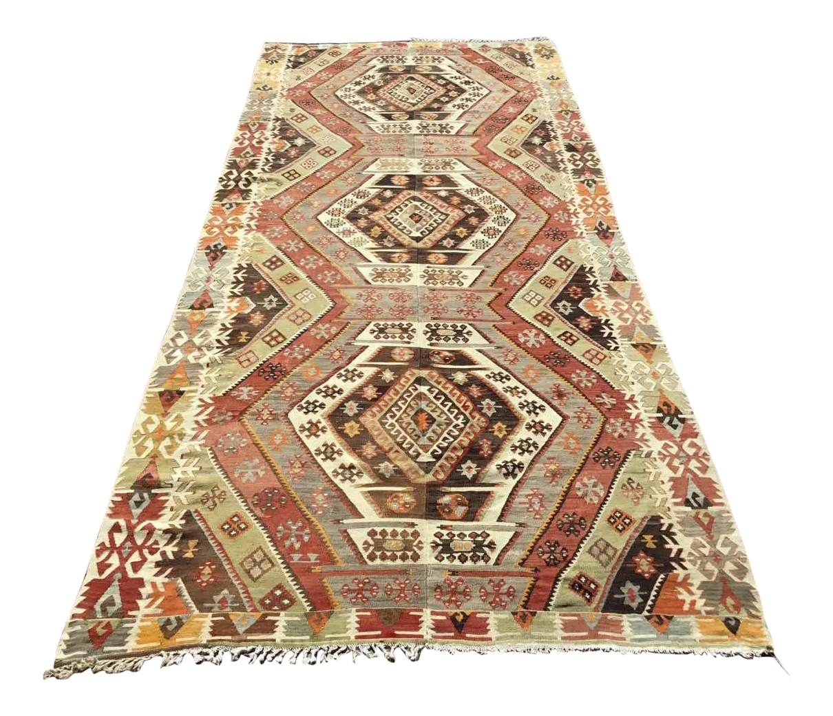 Vintage Turkish Kilim Rug Chairish
