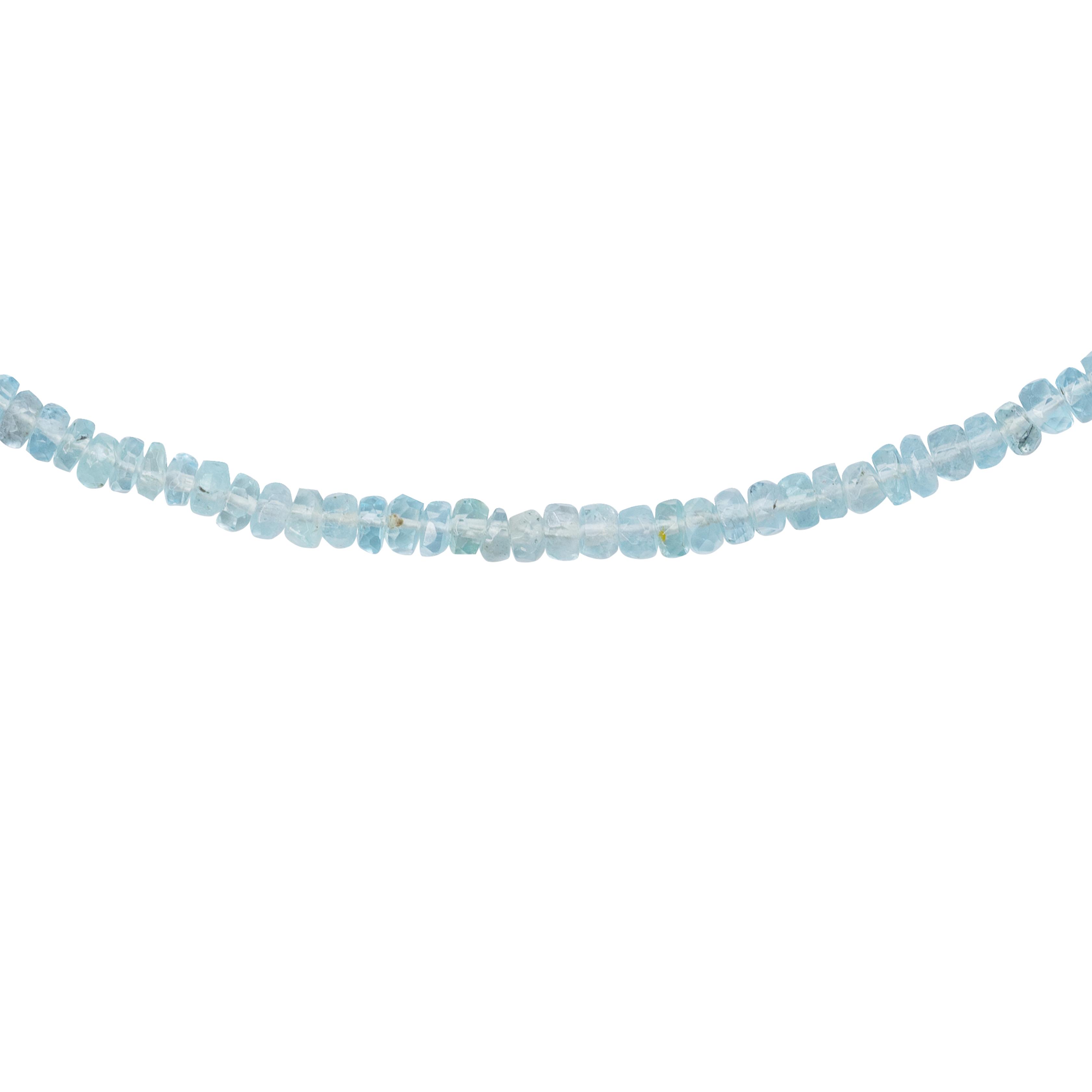 Moss Aquamarine Necklace 18k Gold