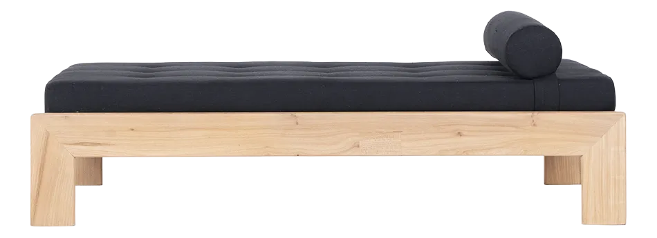 Daybed in Elm and Black Linen, 1980