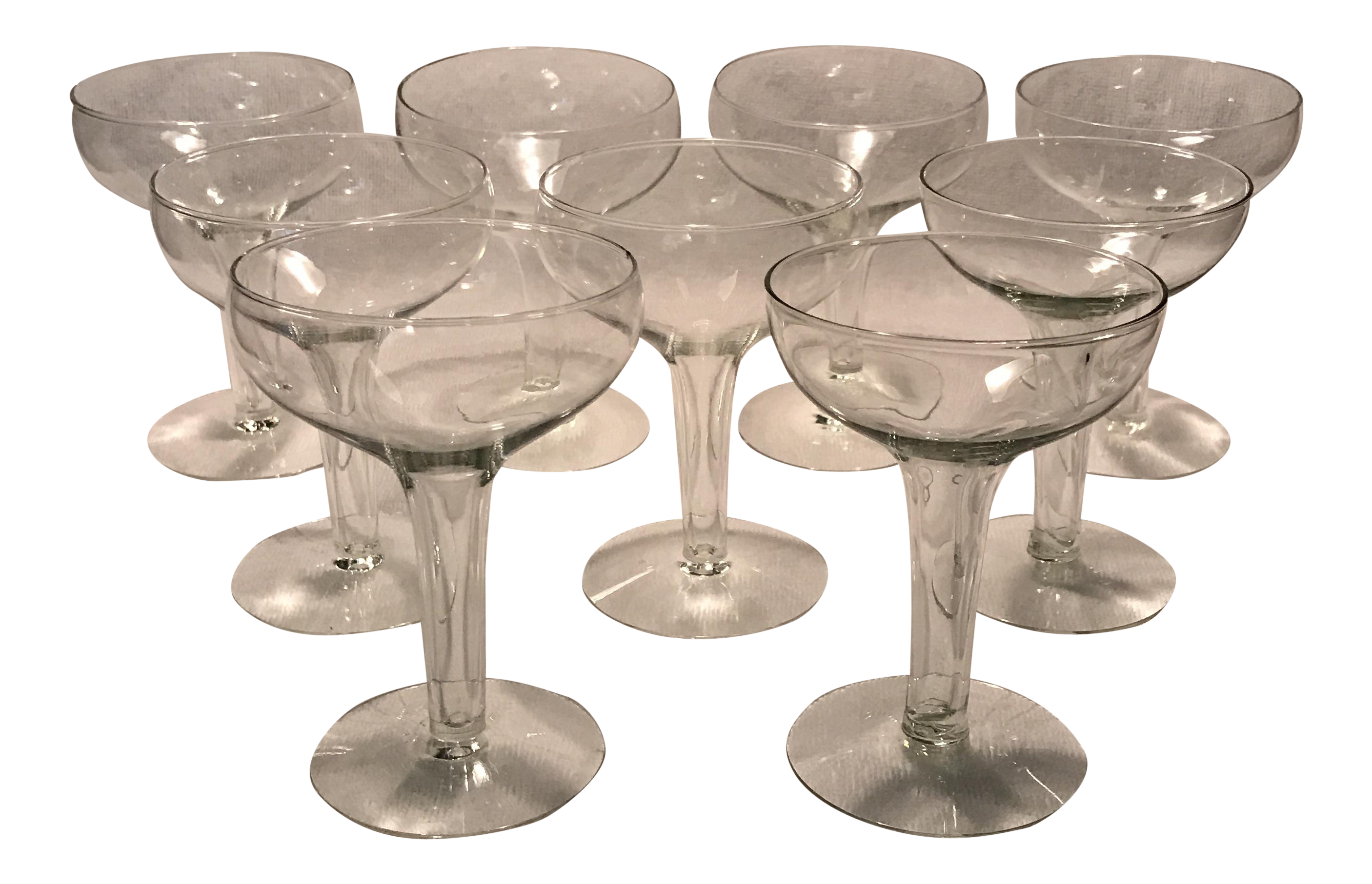 Traditional Hollow Stem Champagne Glasses Set of 9 Chairish