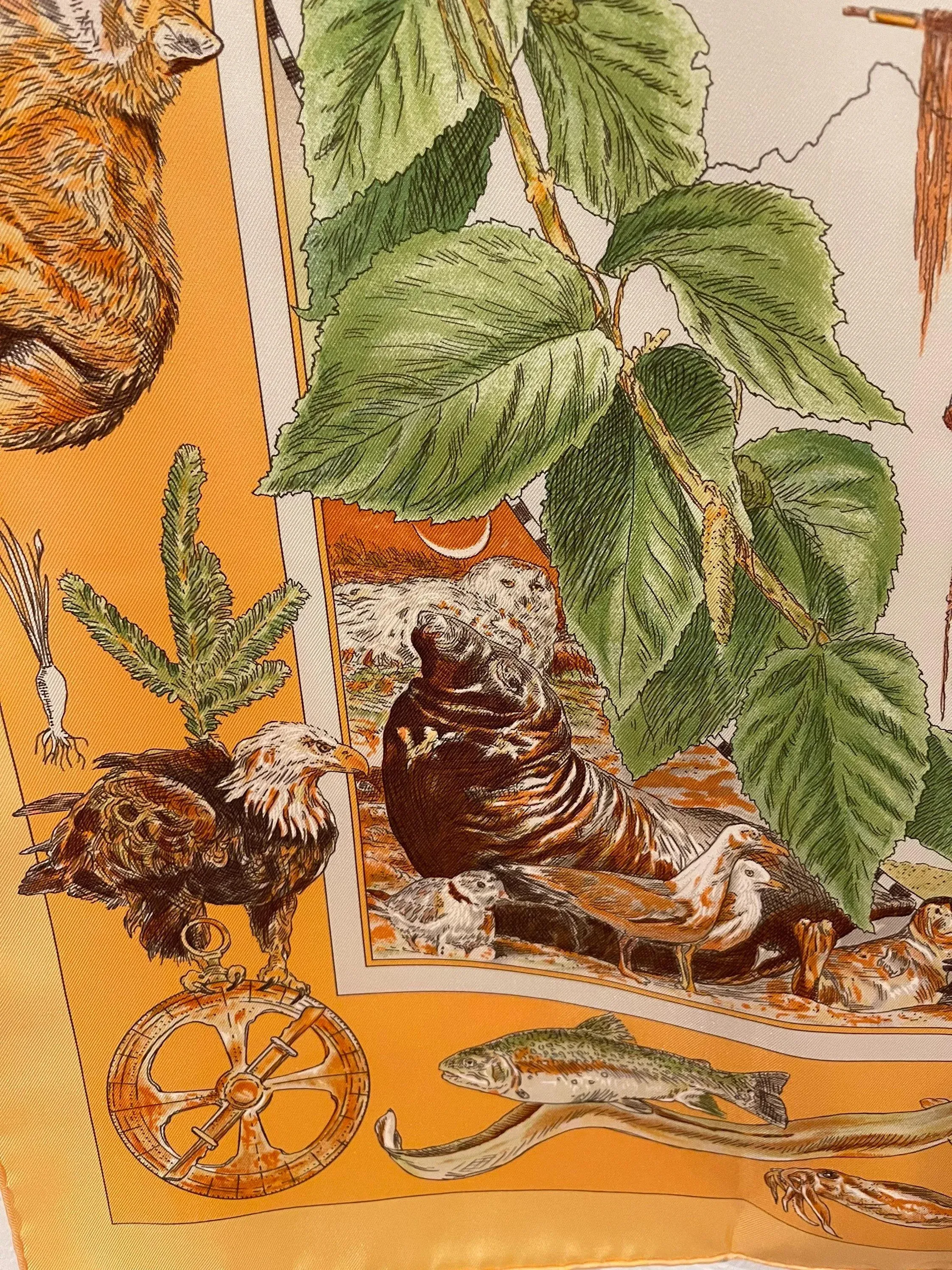 Hermès Samuel De Champlain Silk Scarf by Kermit Oliver 2006 | Chairish