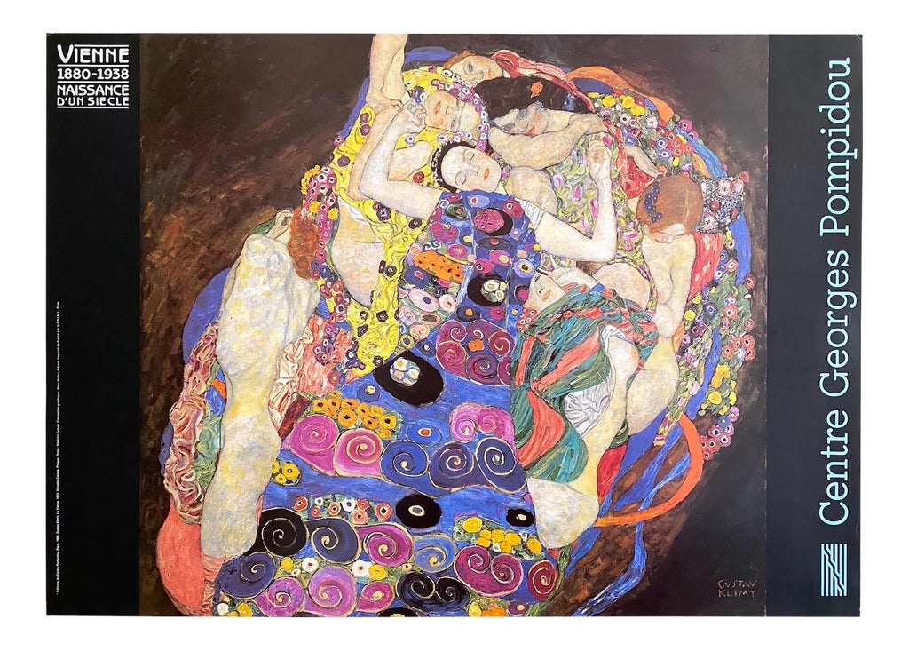 Gustav Klimt Vintage 1986 Lithograph Print Paris Museum Exhibition