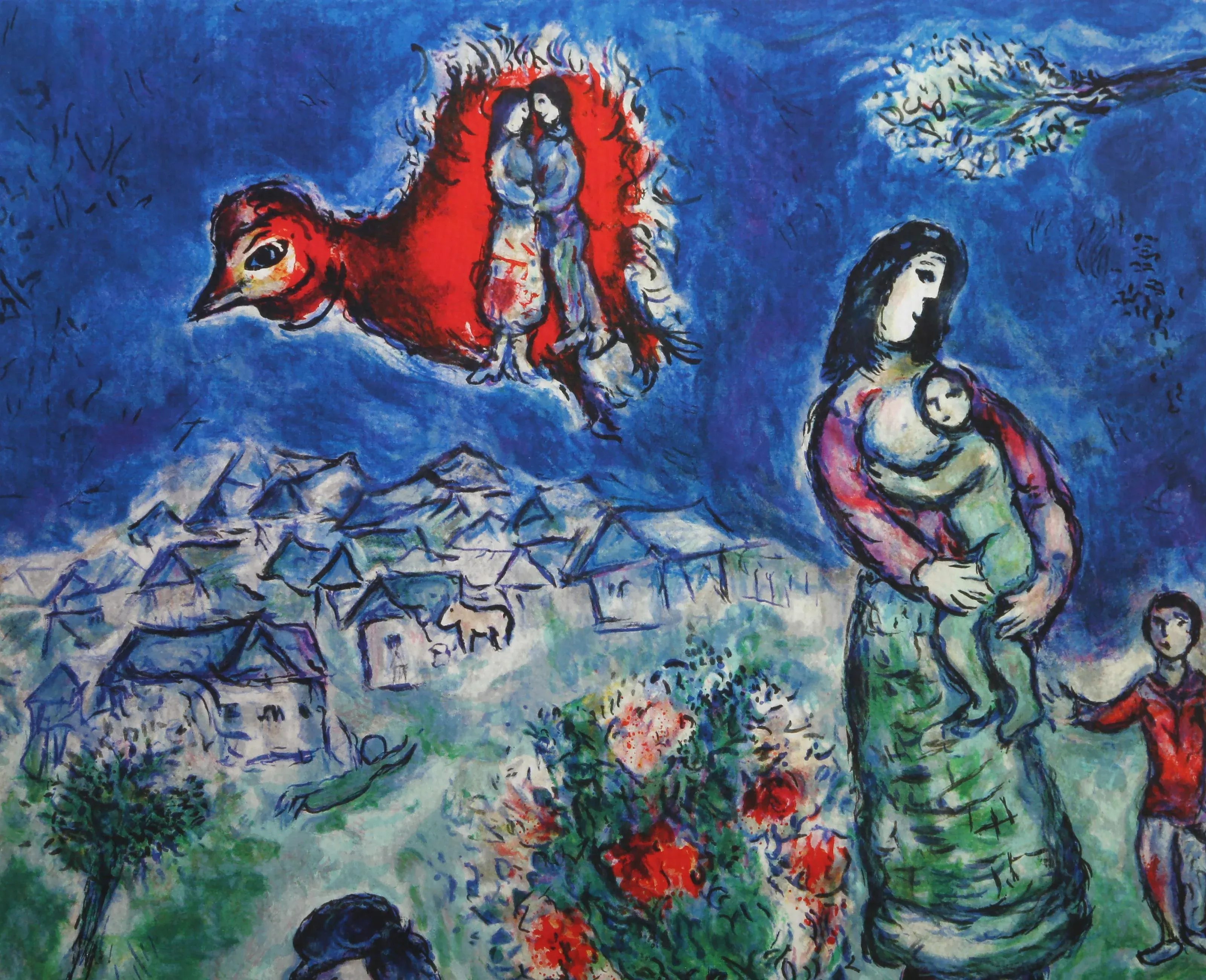 Sur La Route Du Village (On the Village Road), Marc Chagall Giclee