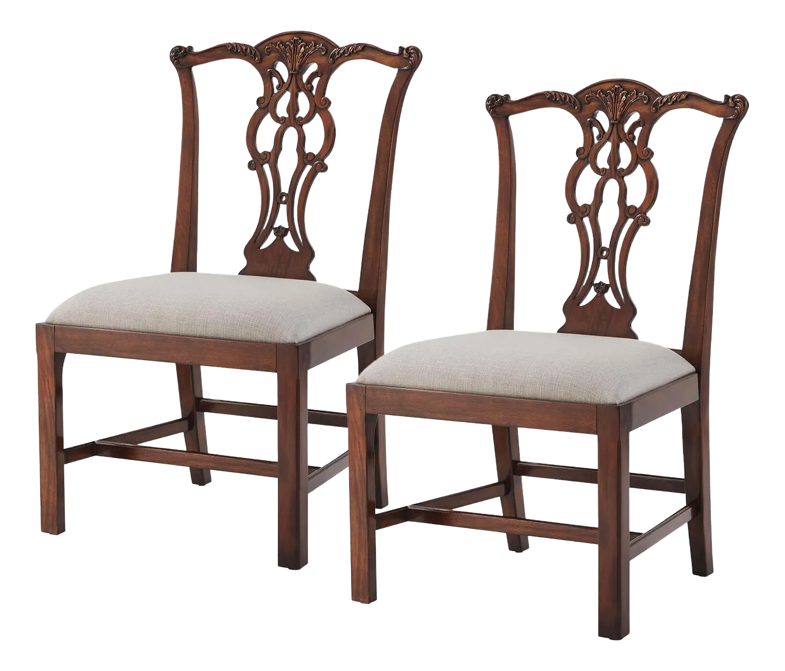 Chippendale Mahogany Dining Chairs Set of Chairish