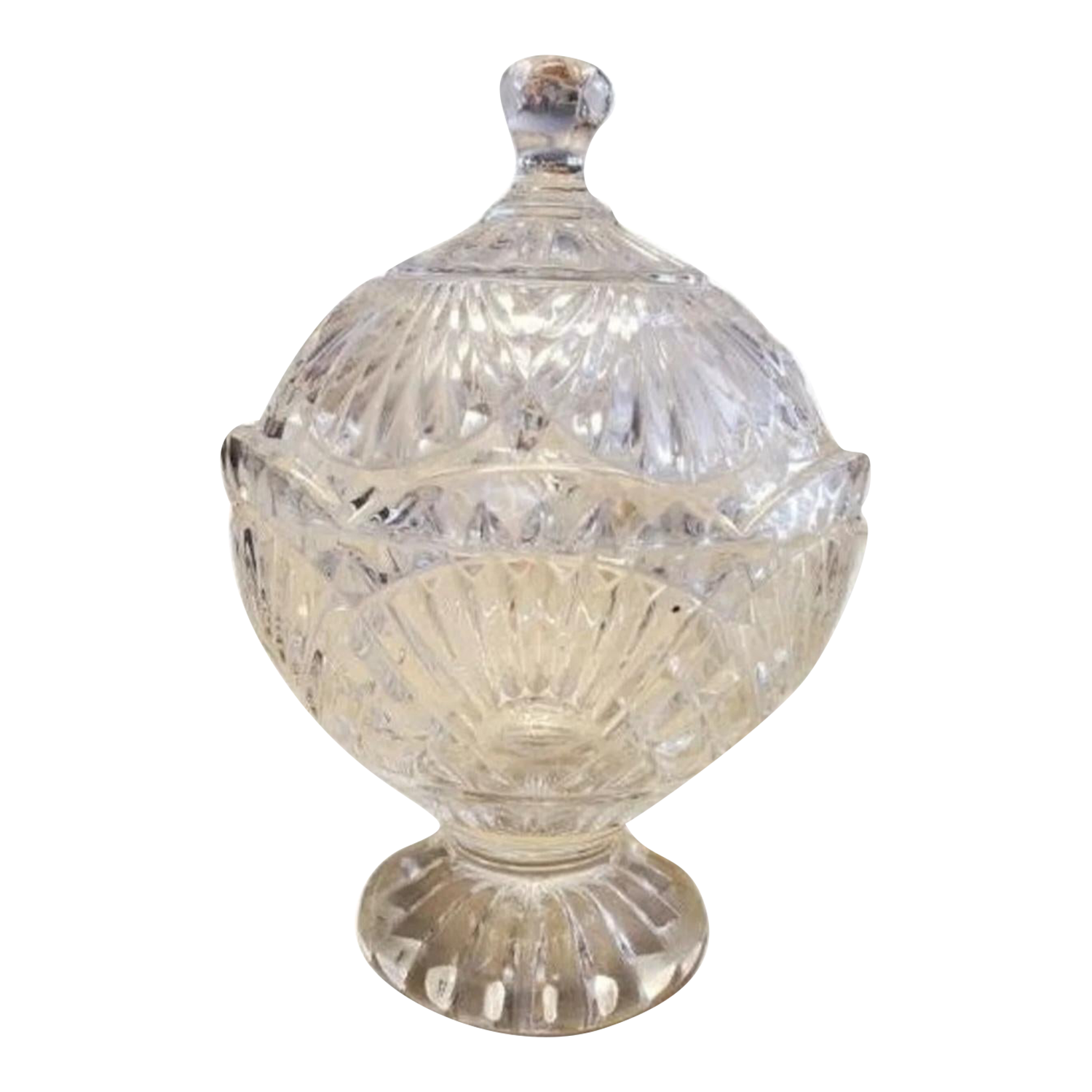 Vintage Shannon Lead Crystal Covered Candy Dish Chairish