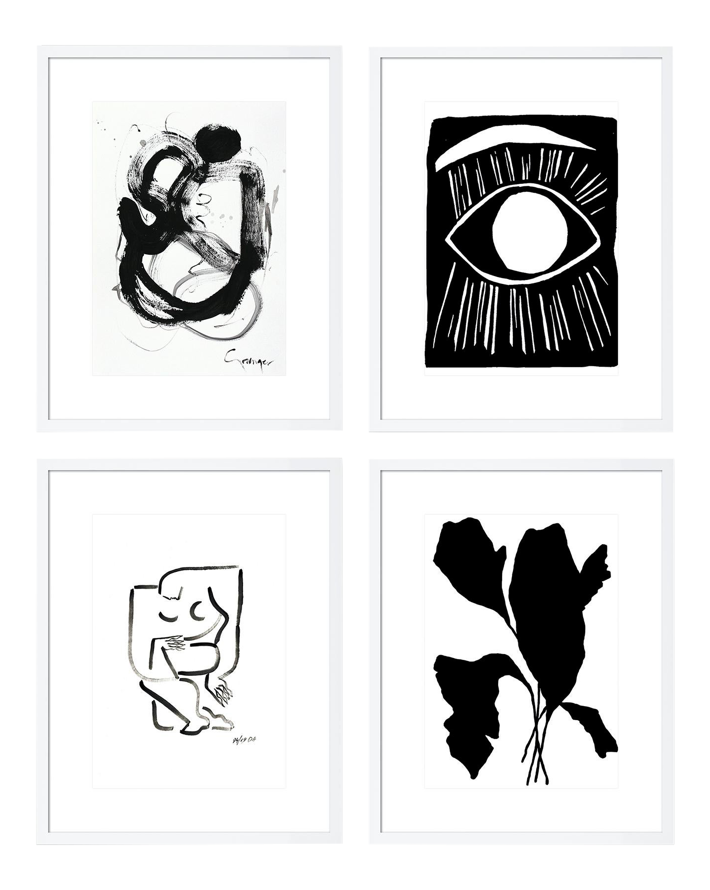 Minimalist Gallery Wall, Set of 4 Chairish