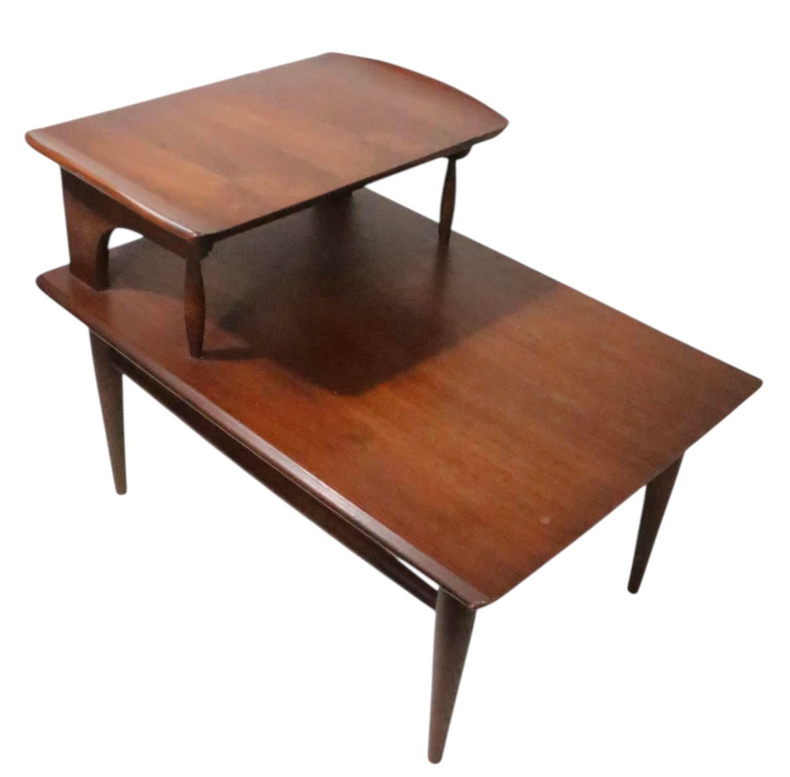 Mid Century Step End Table Bassett Artisan C 1950/60's | Chairish