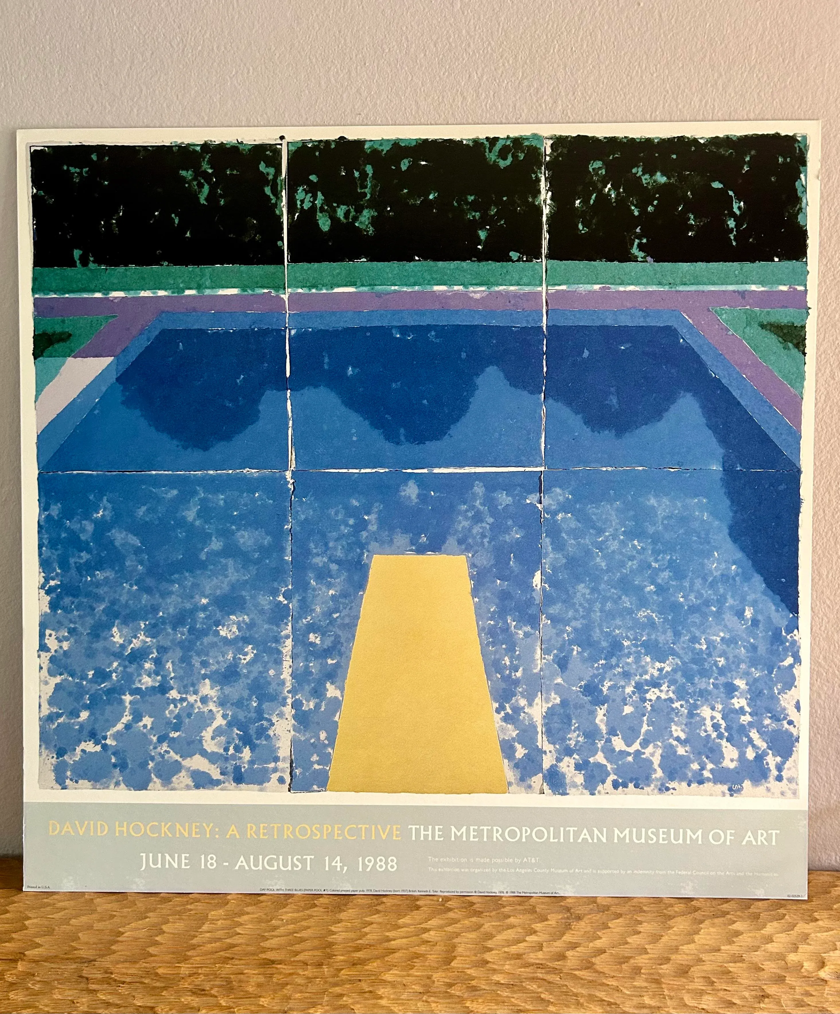 デイヴィッド・ホックニー「Paper Pools」ポスター 貴重/額装品
