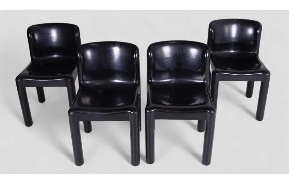 Mid-Century Modern Chairs Nr. 4875 by Carlo Bartoli for Kartell, 1970, Set of 4