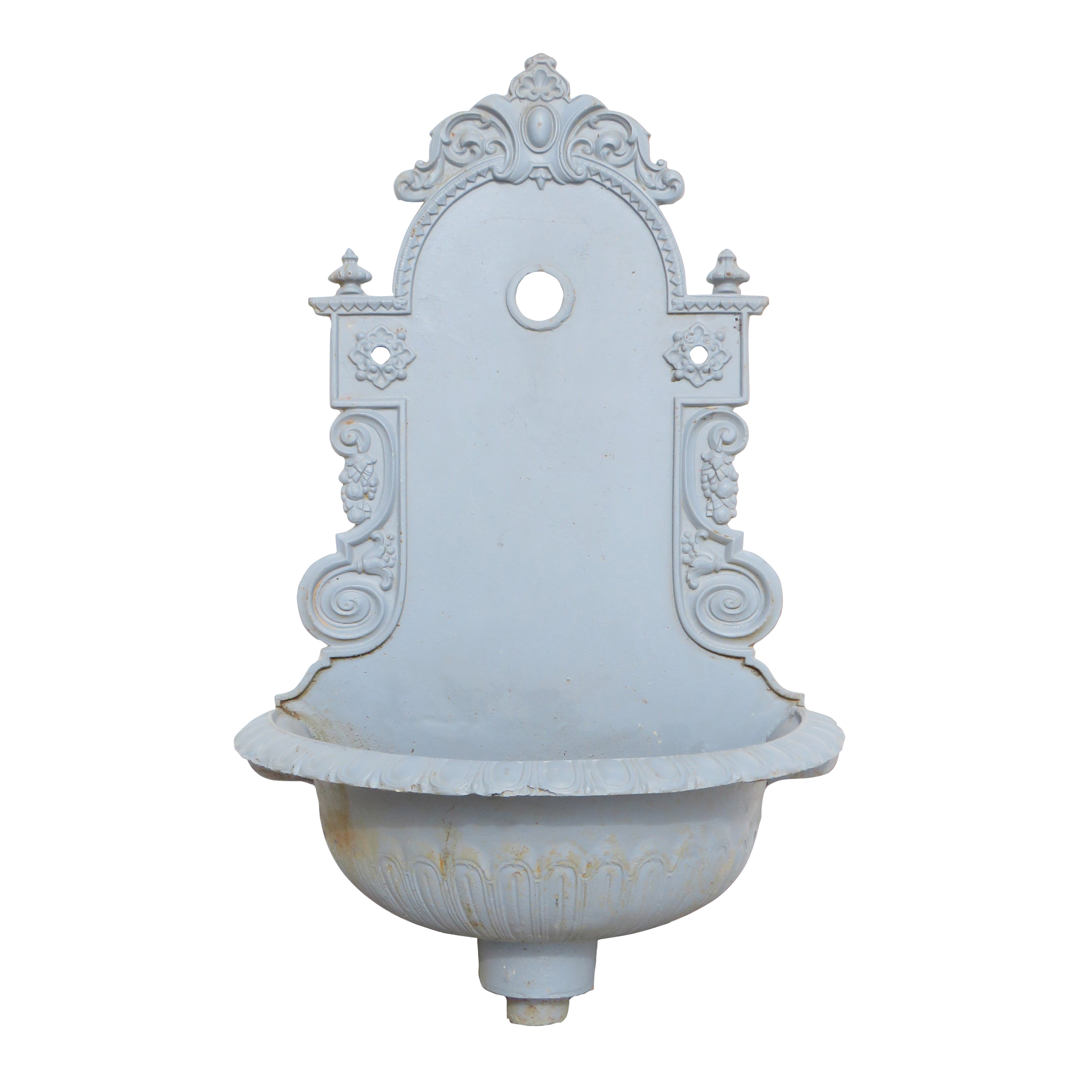 Antique French Blue Cast Iron Wall Fountain Chairish