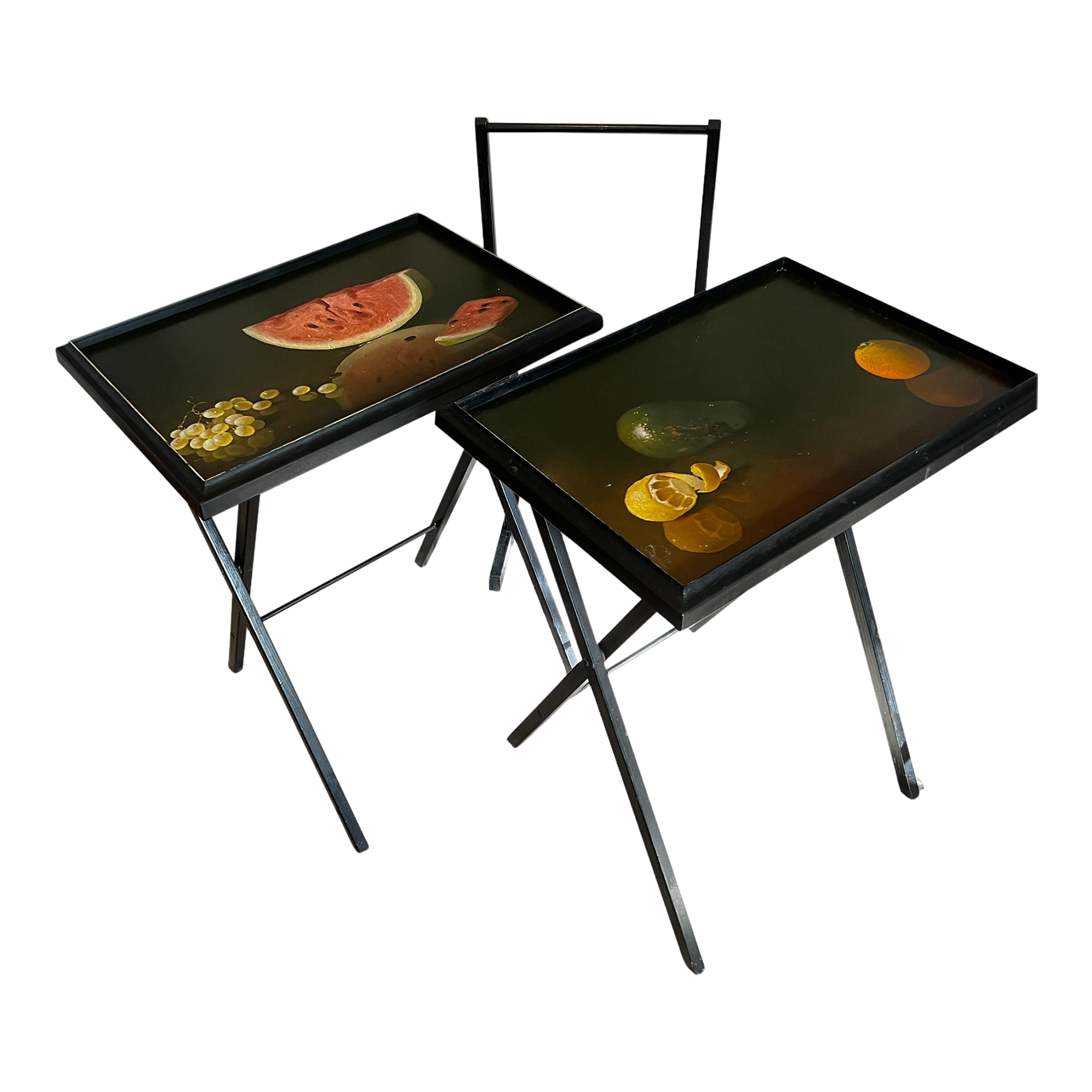 1950s Artex 2 Folding Portable Tray Tables with Stand Set of 2 Chairish