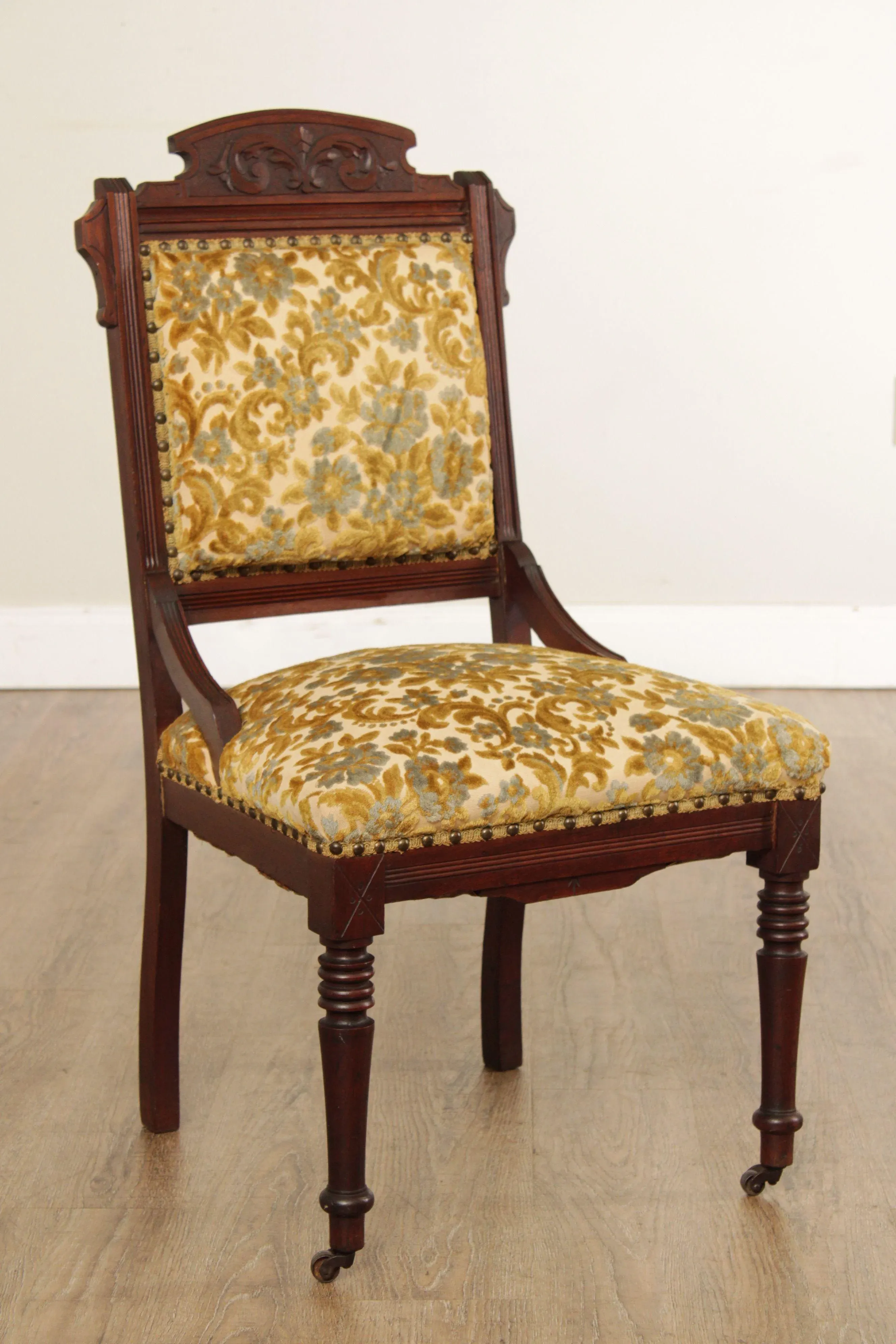 Antique Victorian Eastlake Carved Walnut Parlor Side Chair Chairish
