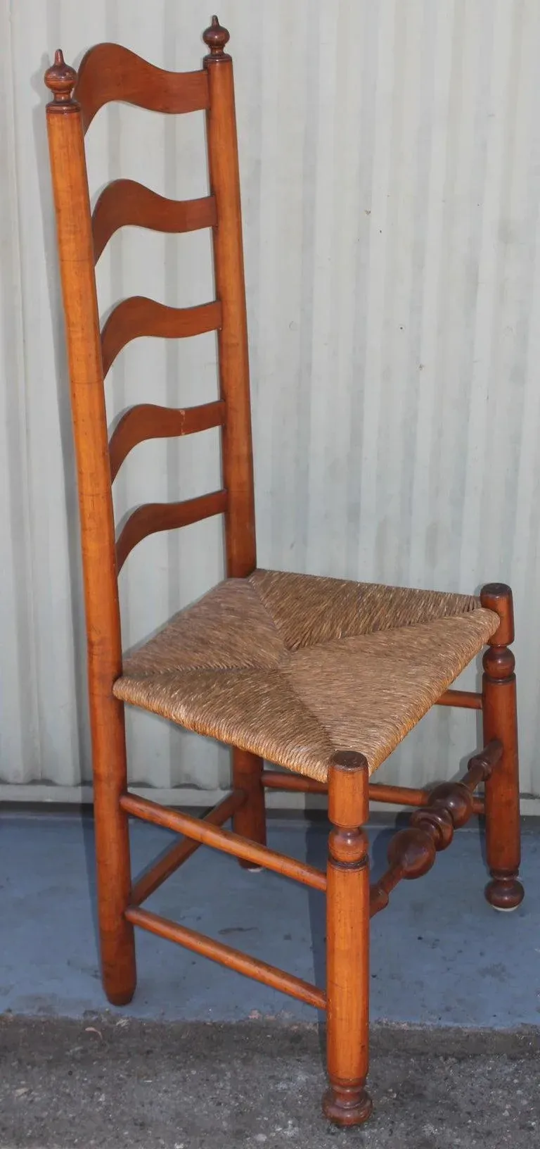 Early 19th C Delaware River Valley Ladder Back Chairs, 2