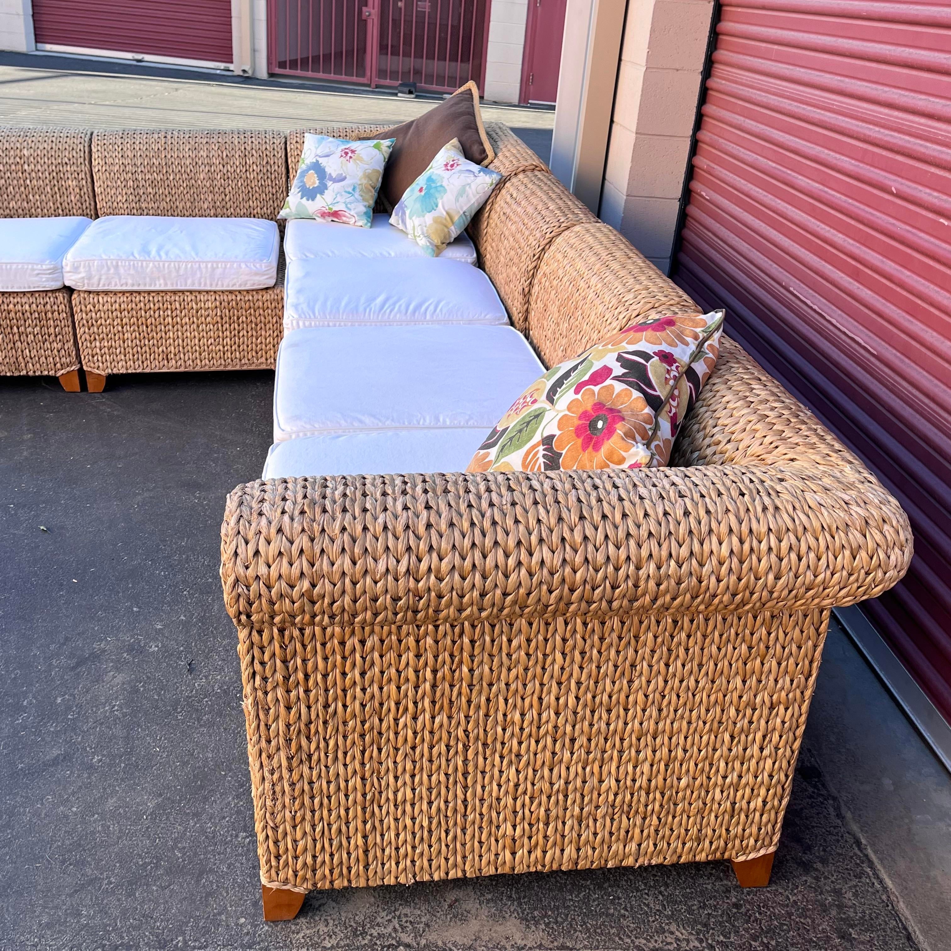 Pottery Barn Seagrass Sectional Sofa Baci Living Room