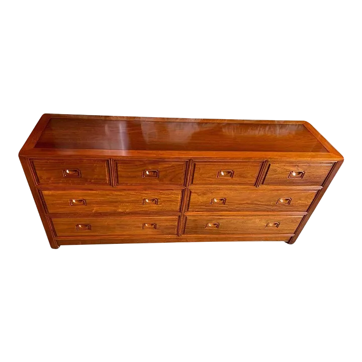 Mid 20th Century Mid Century Solid Rosewood 8 Drawer Low Dresser Chairish