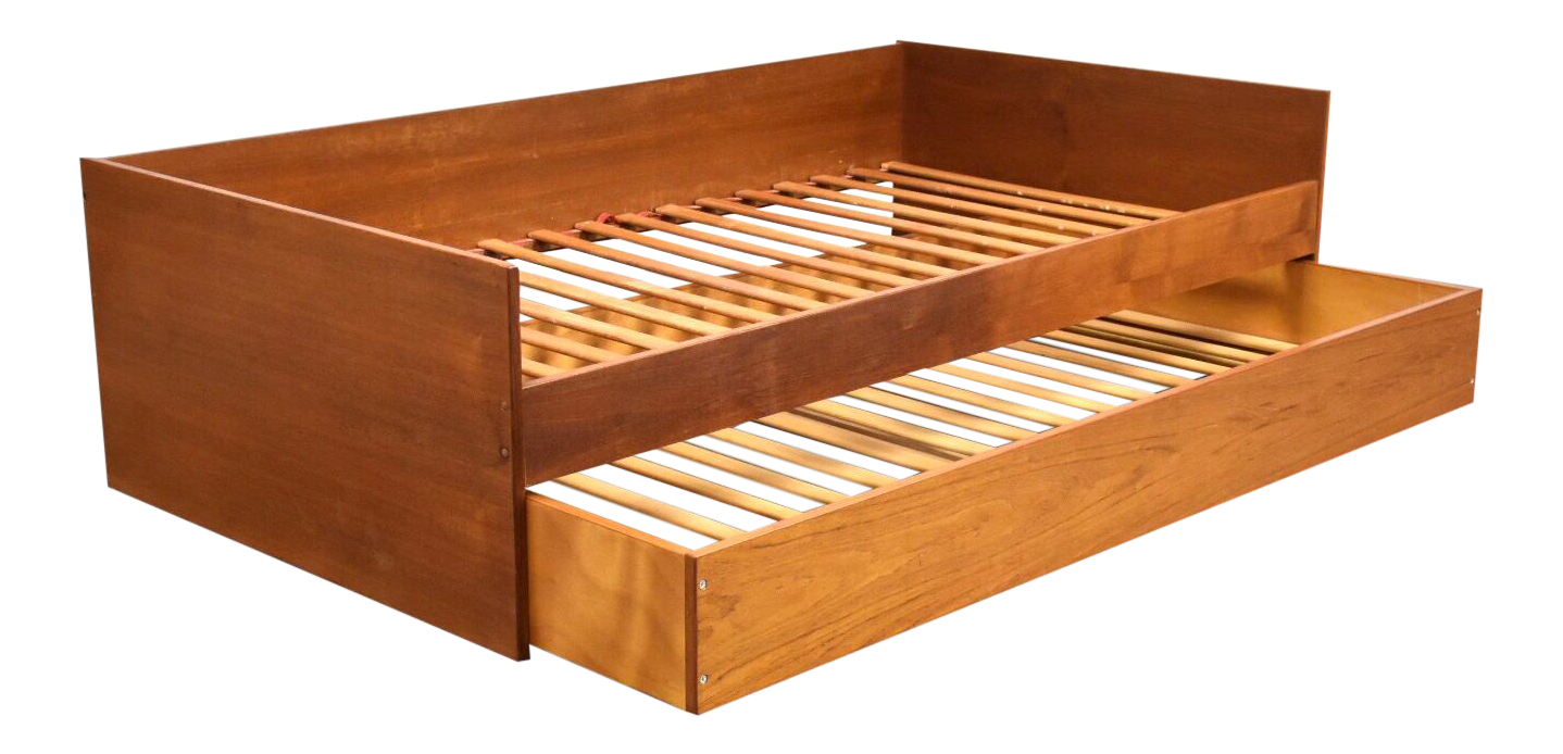 Teak Danish Twin Trundle Bed Chairish