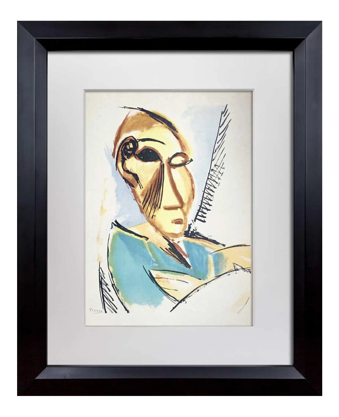 Picasso アート 洋書 Pablo Picasso Wall Art, Weeping Woman, Black and Yellow