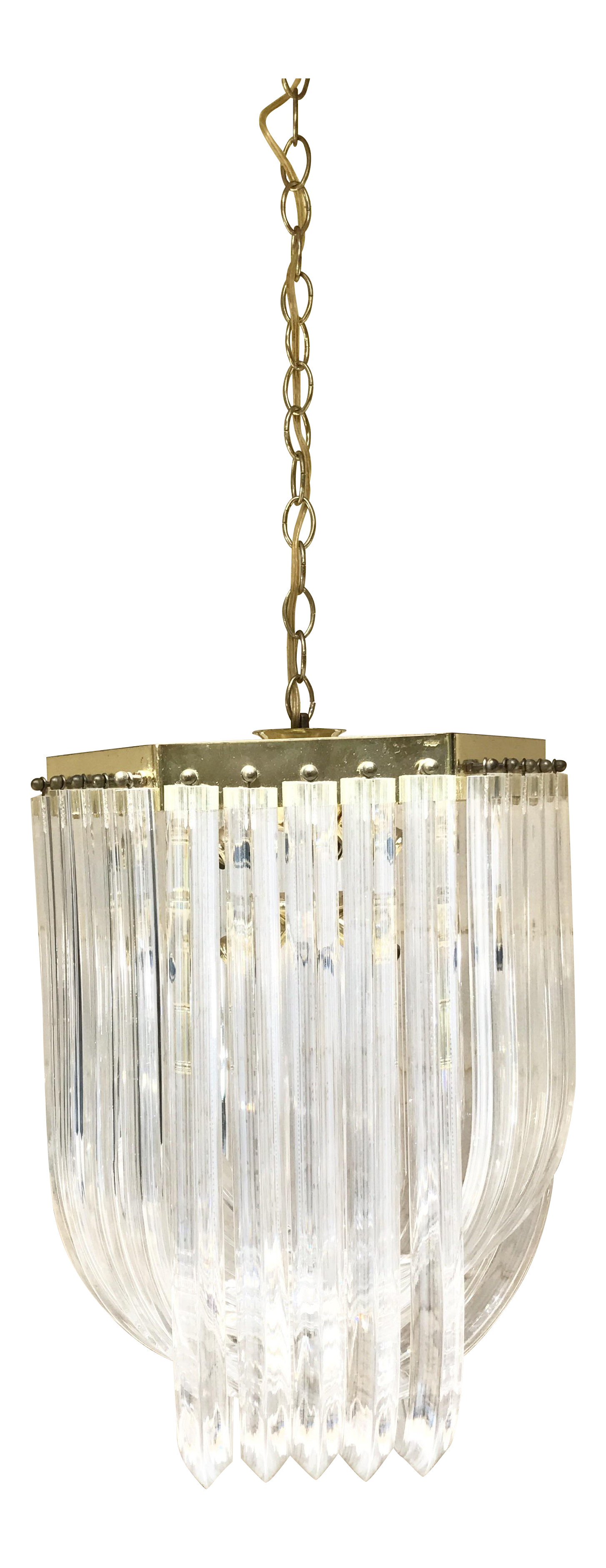 Vintage Lucite Ribbon Chandelier Chairish