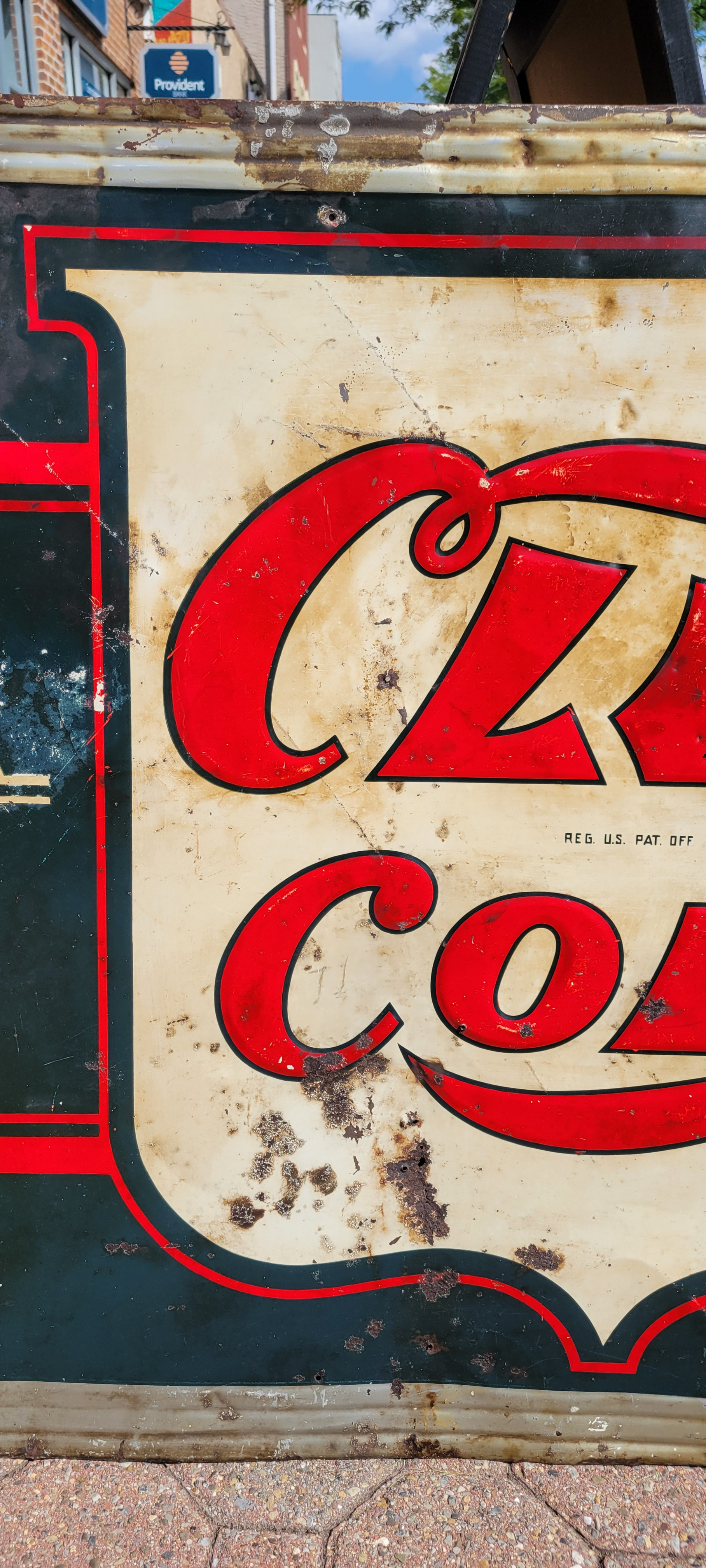 1941 Cleo Cola Vess Beverage Company, Large Embossed Metal