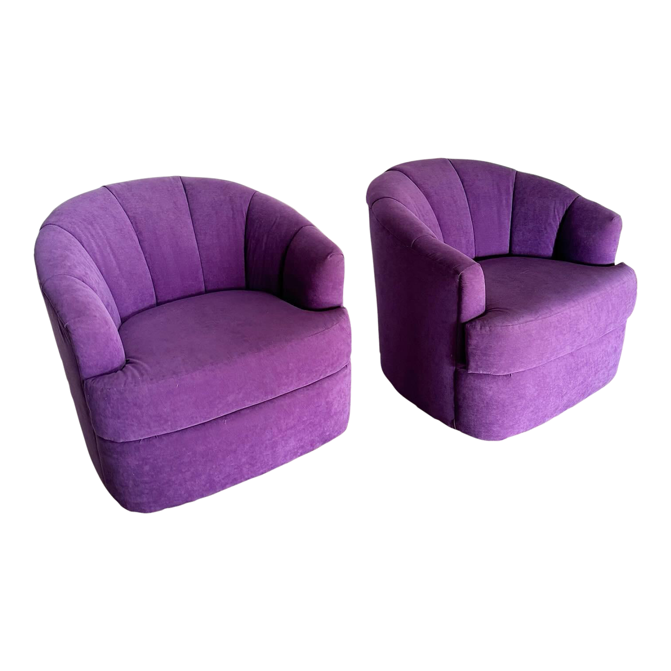 Purple swivel barrel chair new arrivals