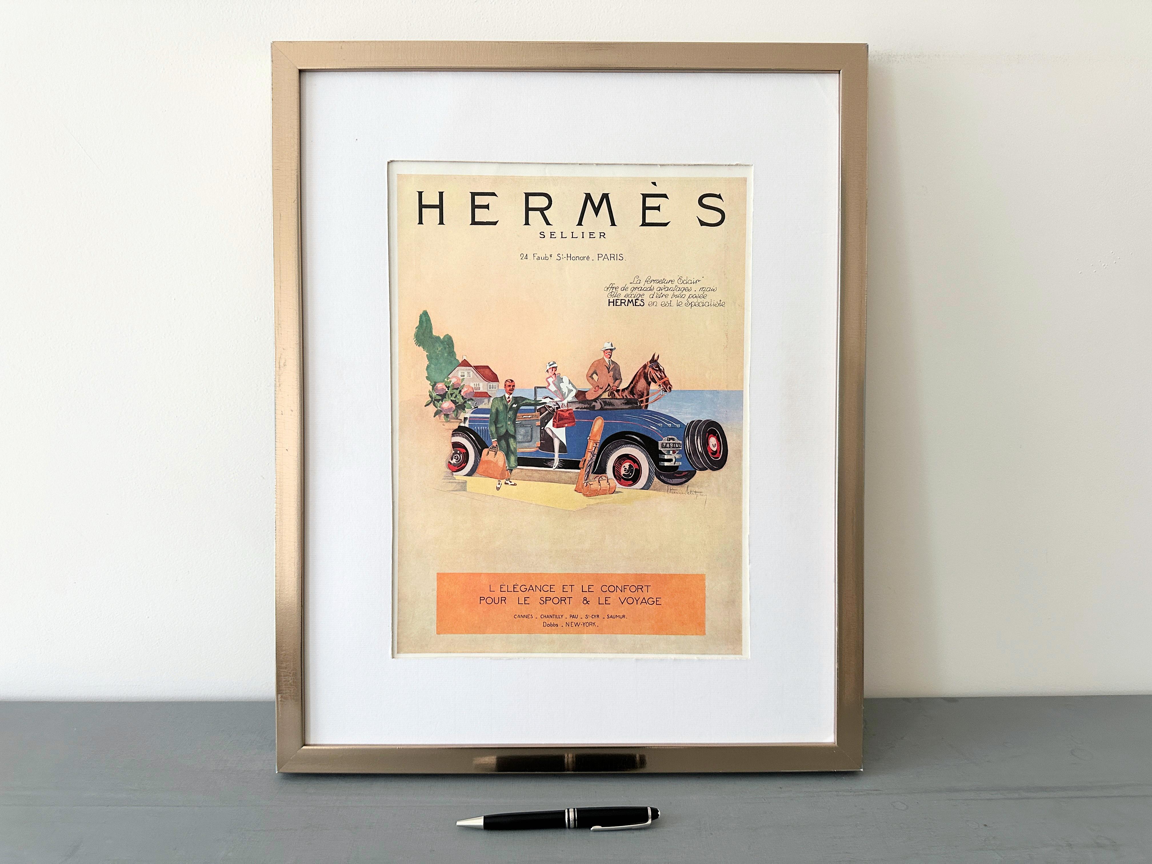 1926 Vintage French Authentic Hermes Advertisement Print by