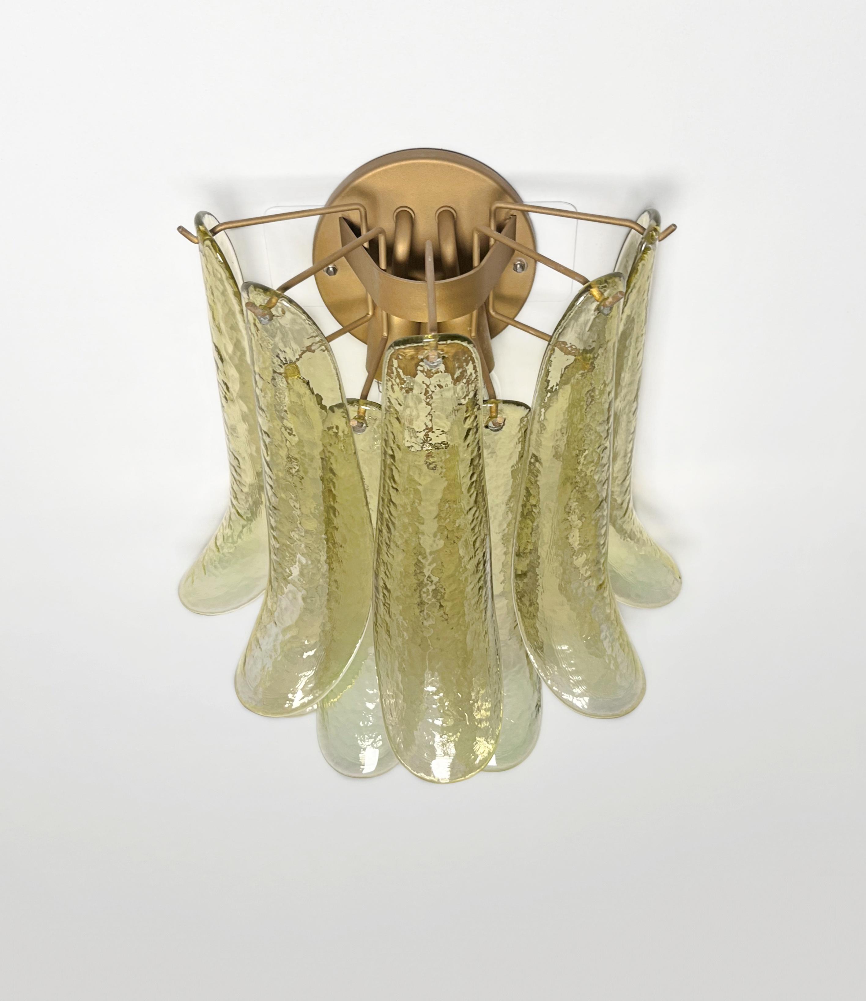 Vintage Italian Murano Wall Lights from Mazzega, 1990s, Set of 2