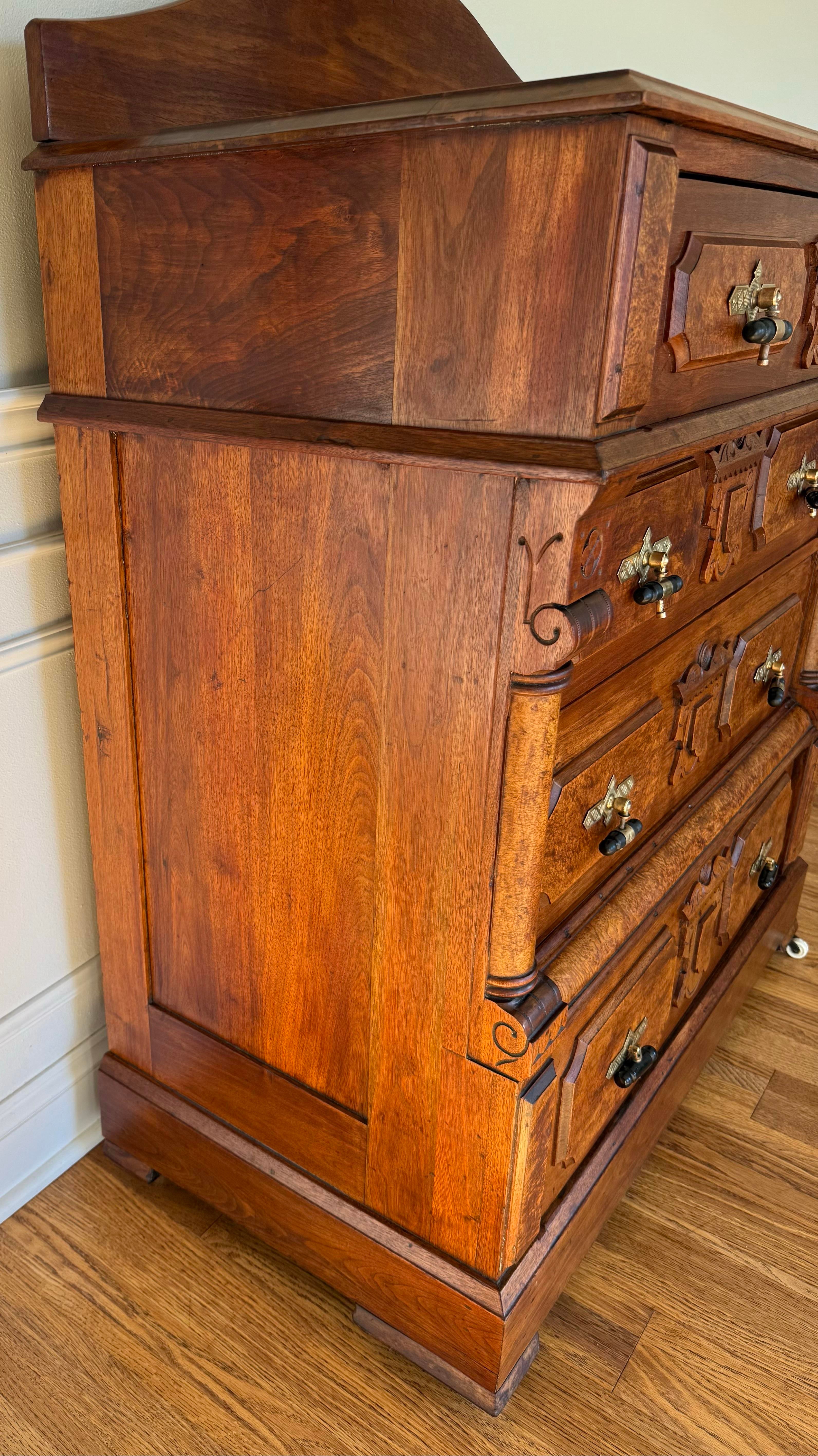 vintage eastlake dresser Antique Walnut Forest Green Antique Eastlake Dresser