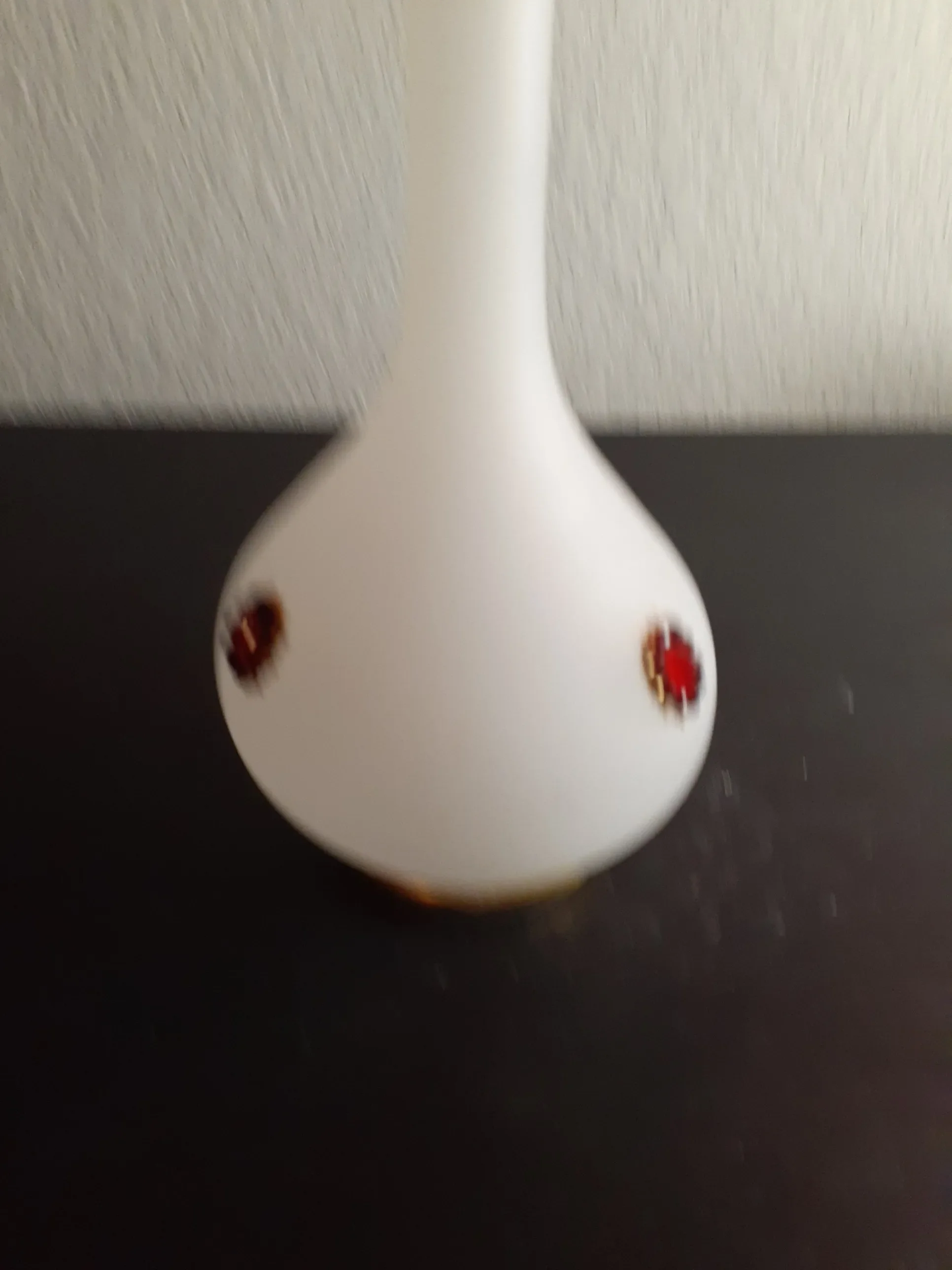 1960s Fenton Bristol Glass With Applied Medallions Bud Vase
