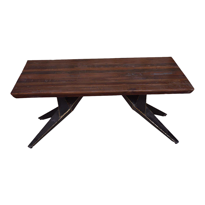 Faunia Coffee Table With Iron Legs Chairish