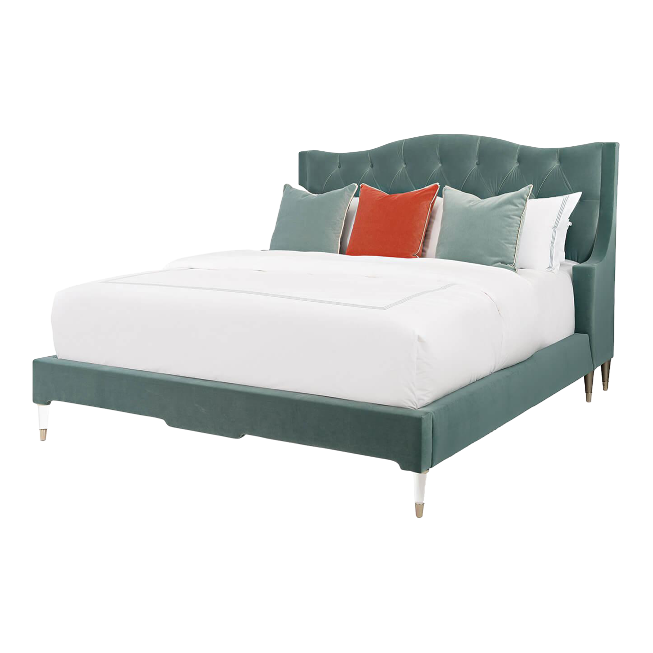 Velvet Tufted King Bed Chairish